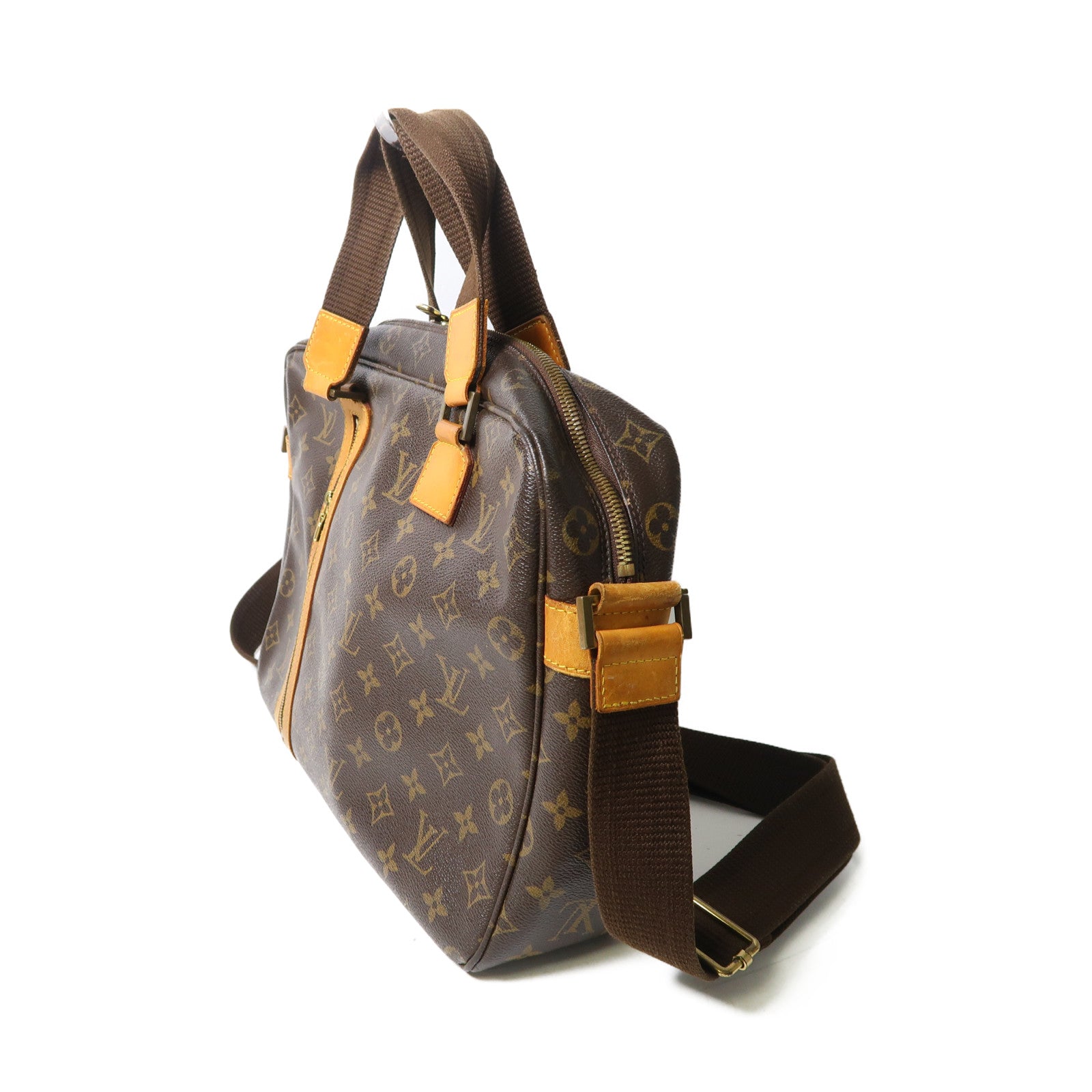 LOUIS VUITTON Monogram Sac Bosphore金扣手挽肩背兩用袋啡色