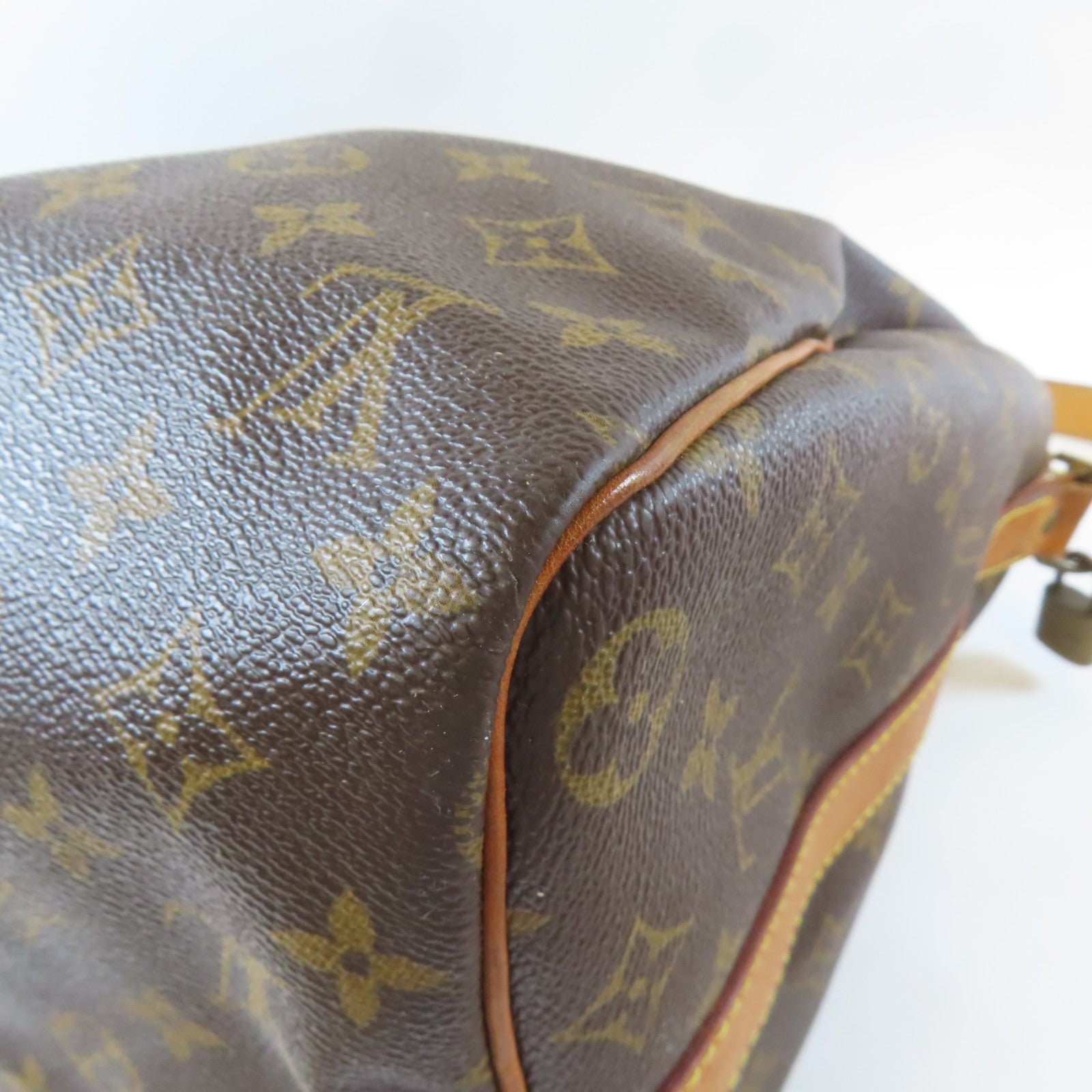 LOUIS VUITTON Monogram Keepall 45 Bandouliere金扣波士頓包啡色