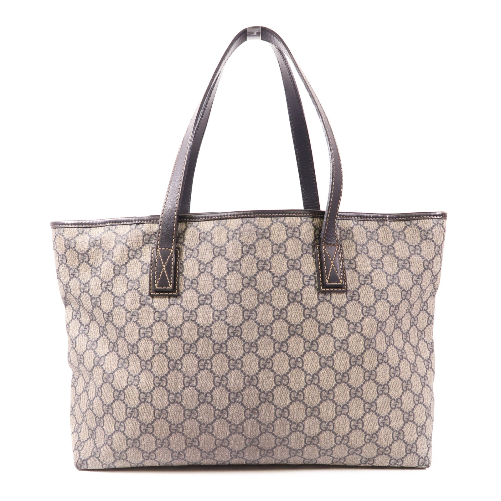 GUCCI 塗層帆布Shoulder Tote銀扣肩背袋/手挽袋