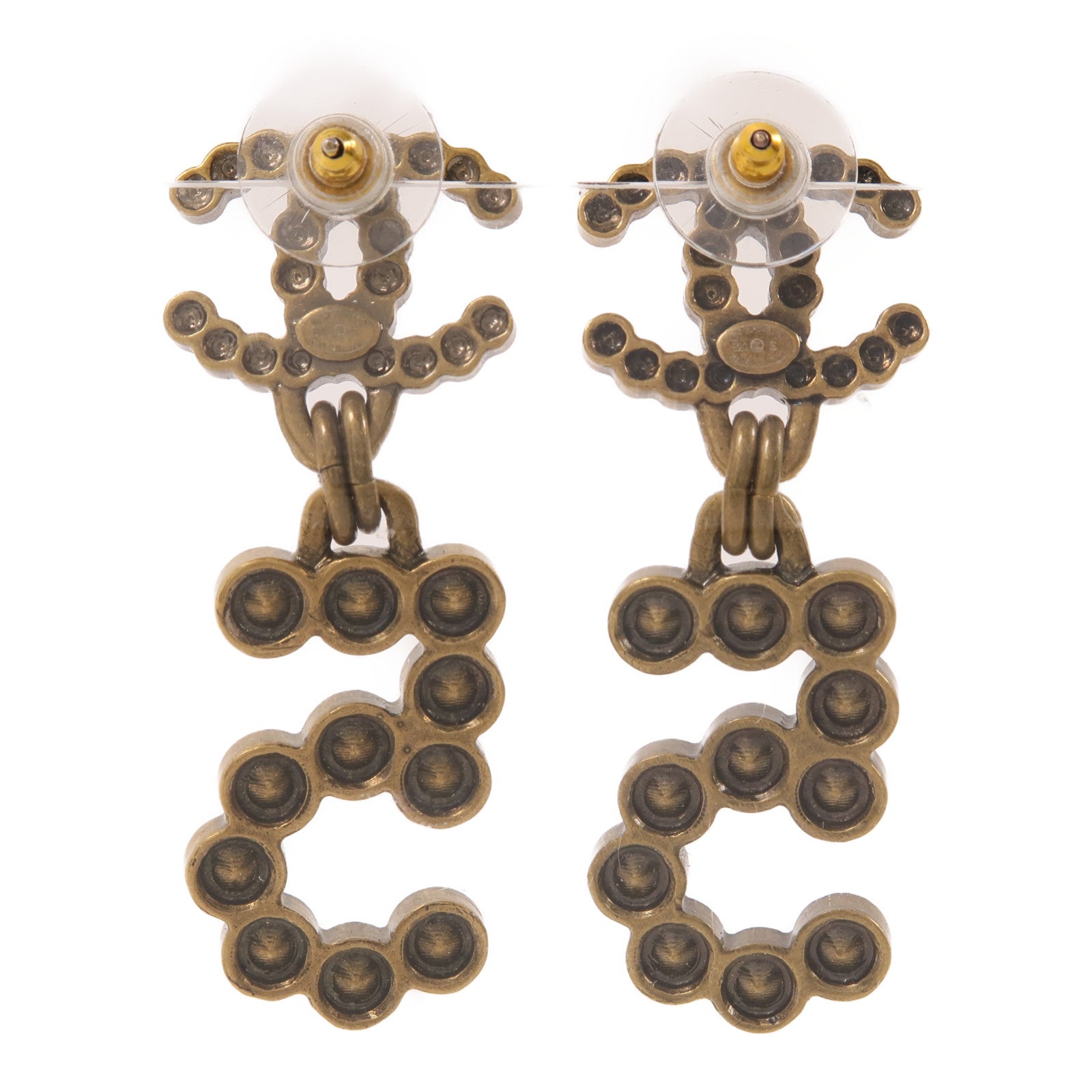 CHANEL PVC/金屬Earrings耳環金色/透明