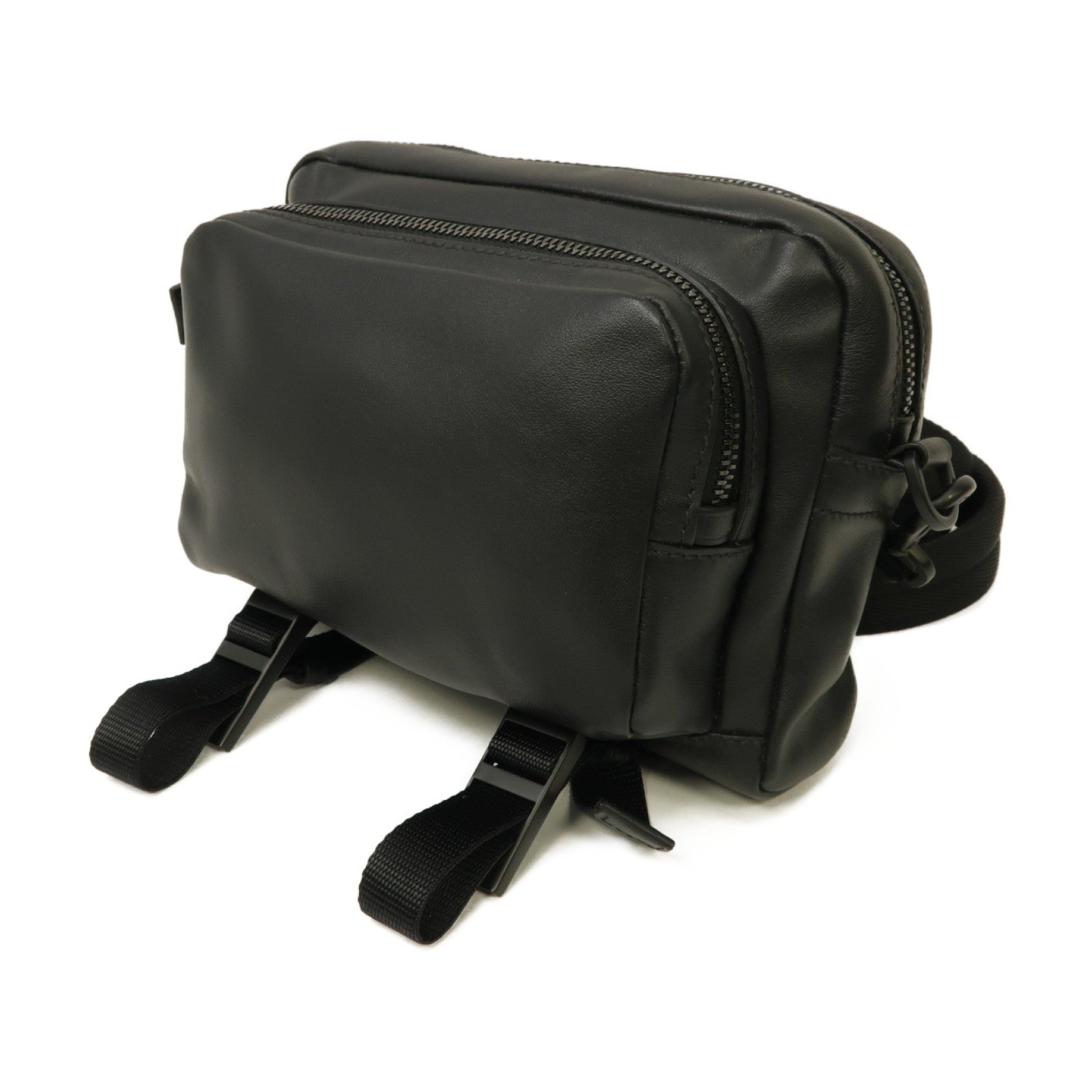 PRADA 牛皮皮革Shoulder Bag肩背袋黑色