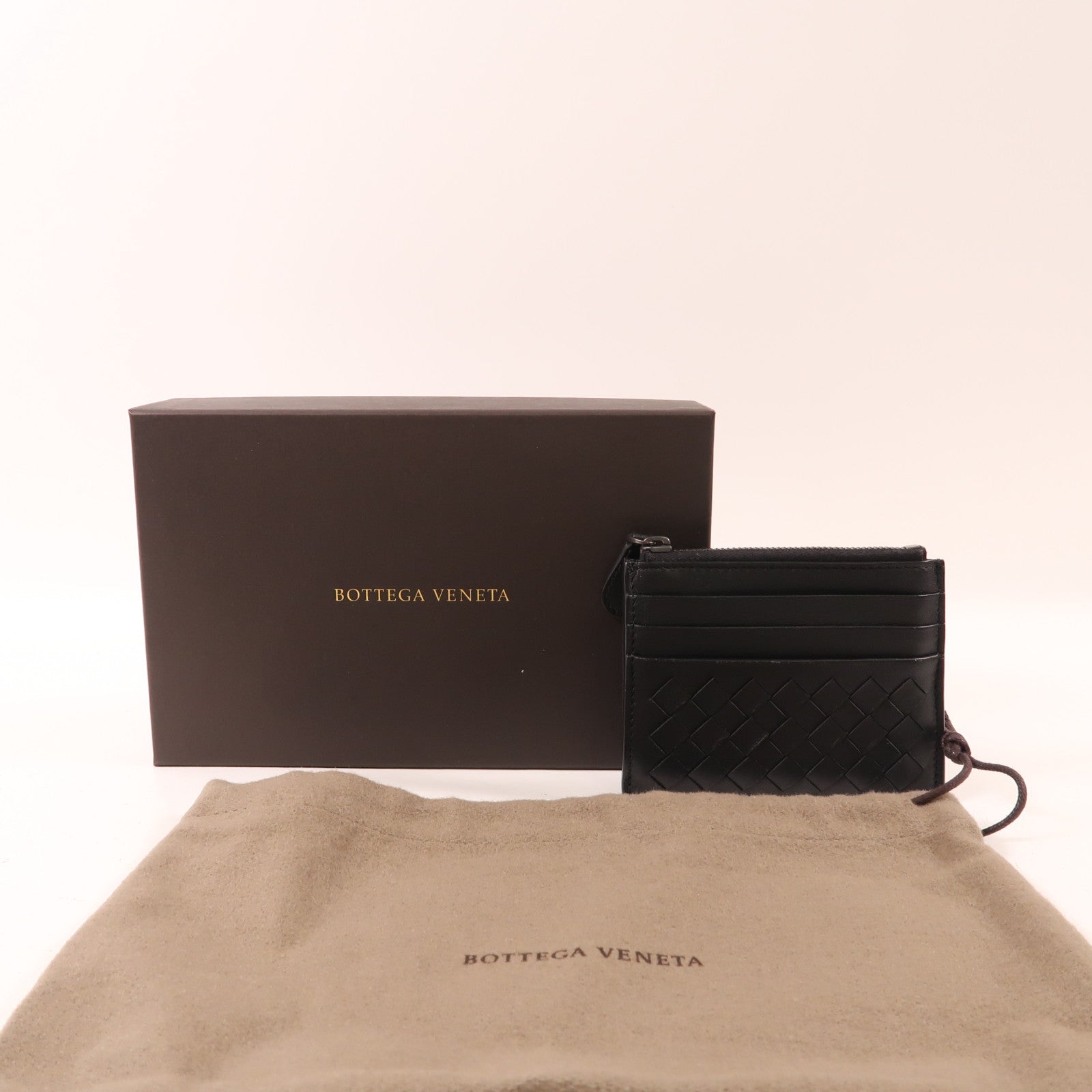 BOTTEGA VENETA 織紋皮革Coin/Card Case卡片套/零錢包黑色