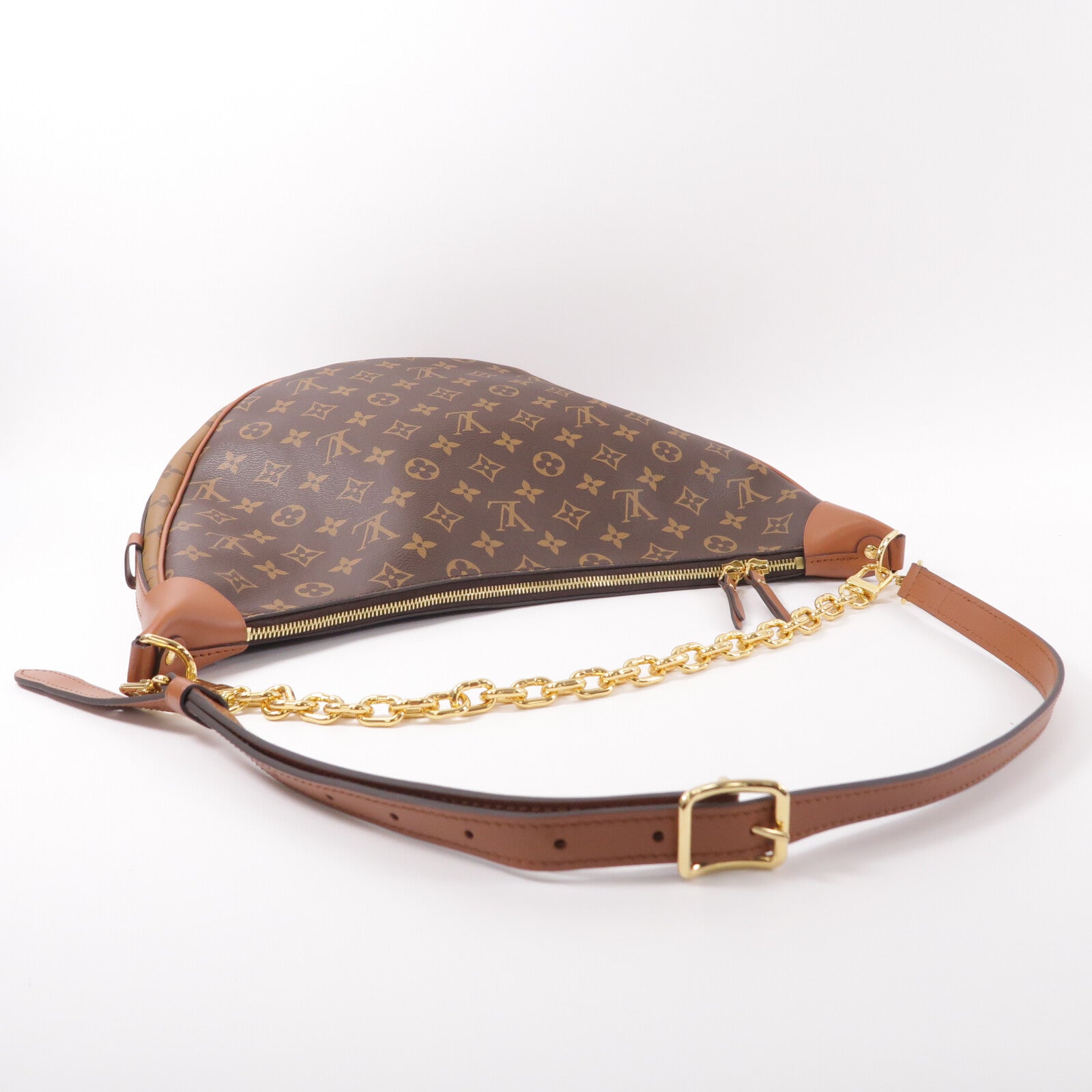 LOUIS VUITTON Monogram Reverse Loop Hobo PM手挽肩背兩用袋