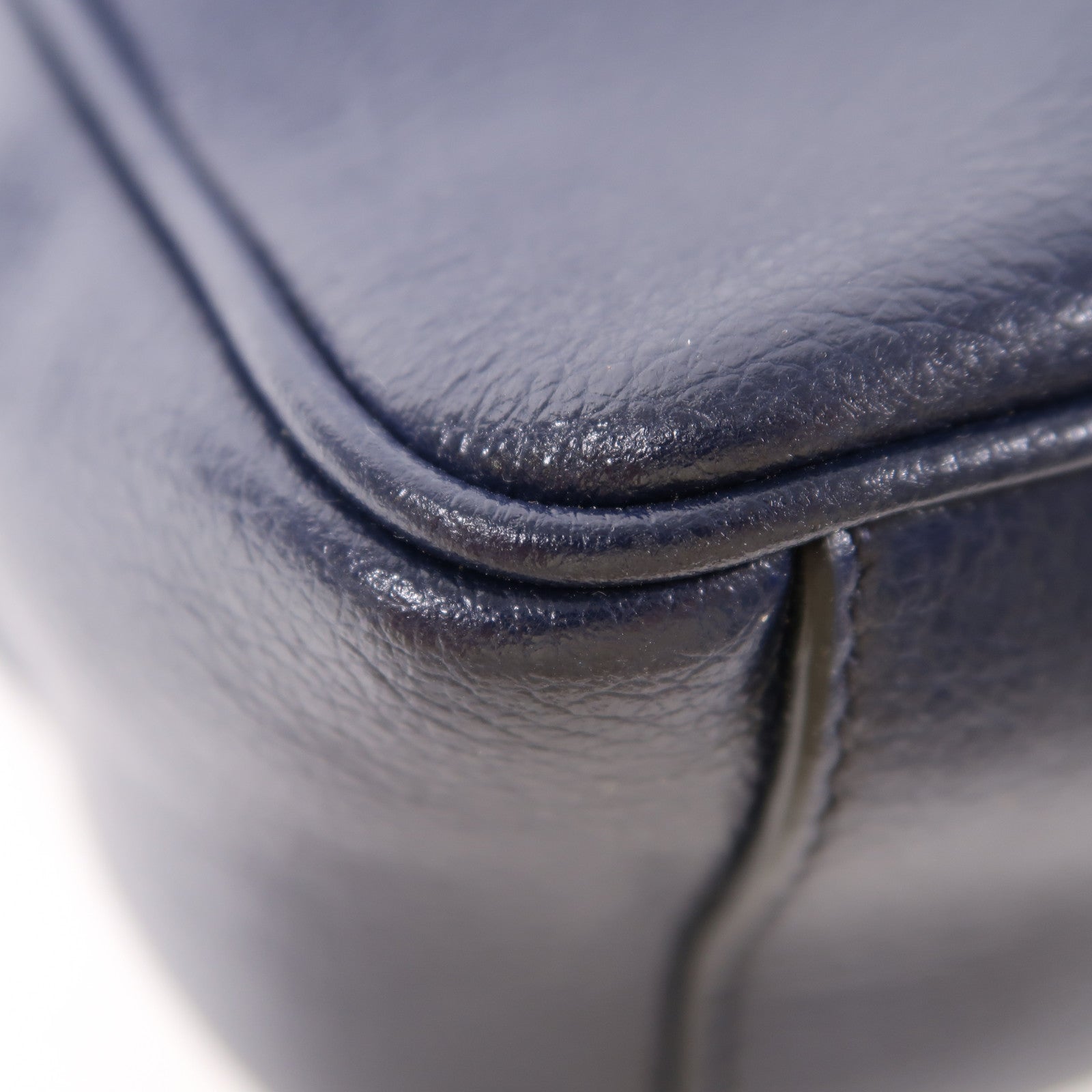 PRADA 牛皮皮革Shoulder Bag金扣肩背袋藍色