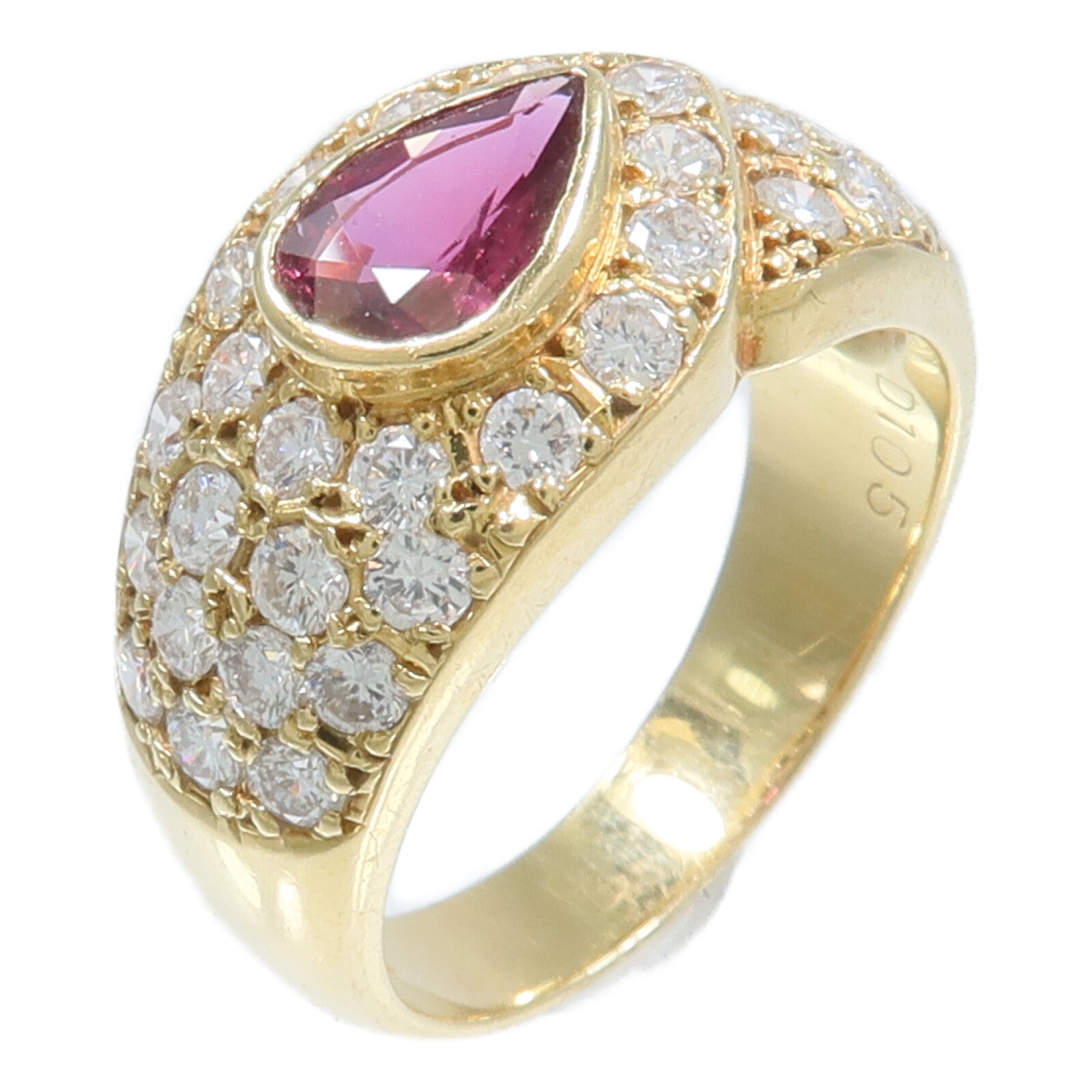 JEWELRY 18K黃金Ruby Diamond Ring紅寶石/鑽石戒指