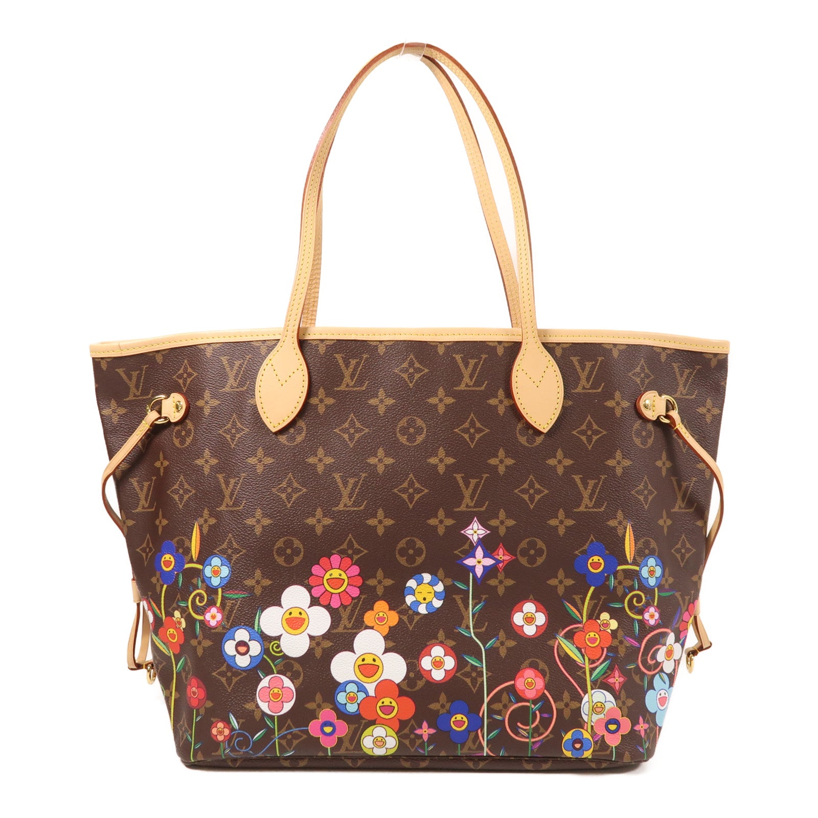 LOUIS VUITTON Monogram LV x TM Neverfull MM金扣肩背袋