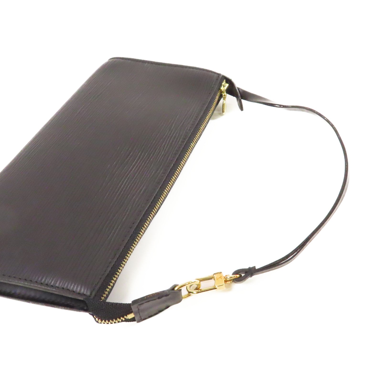 LOUIS VUITTON 【激減優惠】Epi Pochette Accessoires Pouch Handbag金扣手挽袋黑色