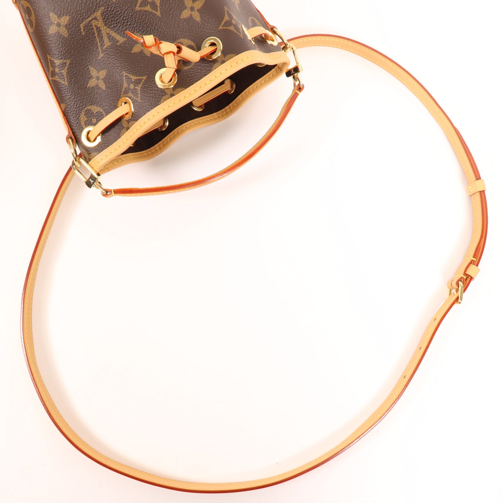 LOUIS VUITTON Monogram Nano Noe金扣手挽肩背兩用袋