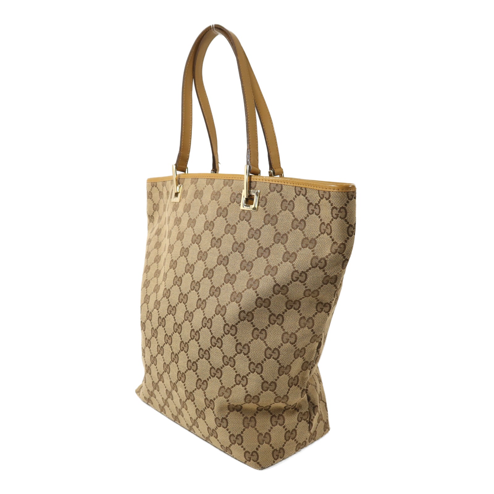 GUCCI 帆布Tote Bag金扣手挽袋