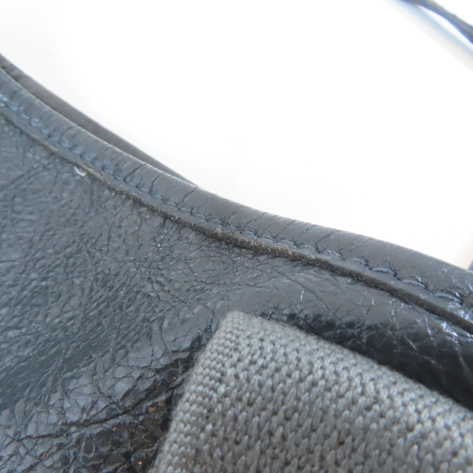 BALENCIAGA 牛皮皮革2 Way Shoulder Bag銀扣手挽肩背兩用袋灰色