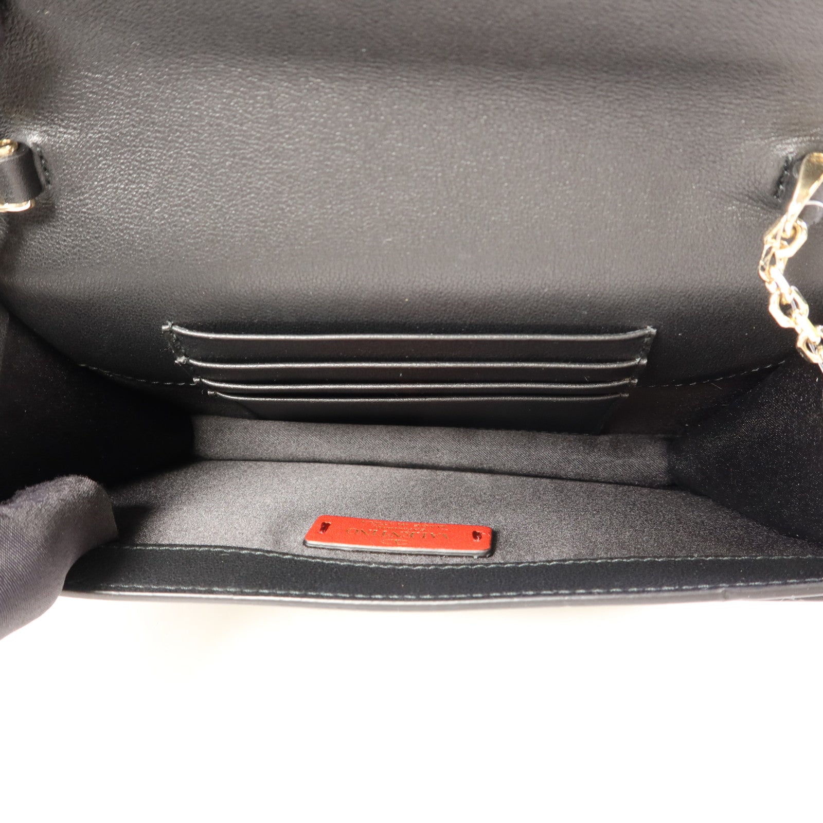Valentino 【激減優惠】牛皮皮革Chain Shoulder Bag金扣鏈帶肩背袋