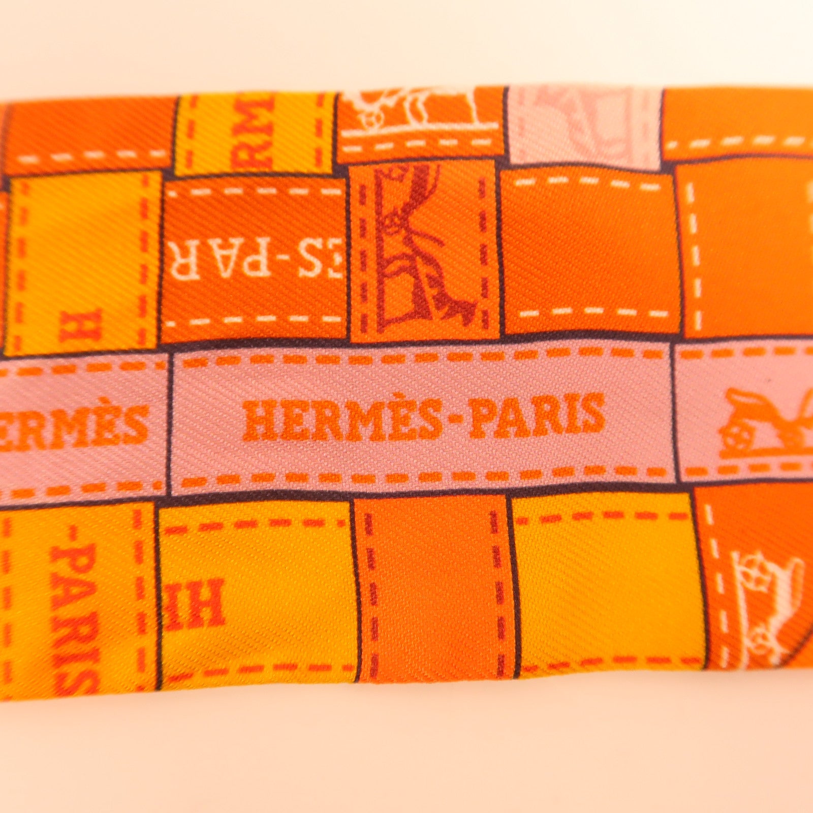 HERMES 絲質Twilly絲巾