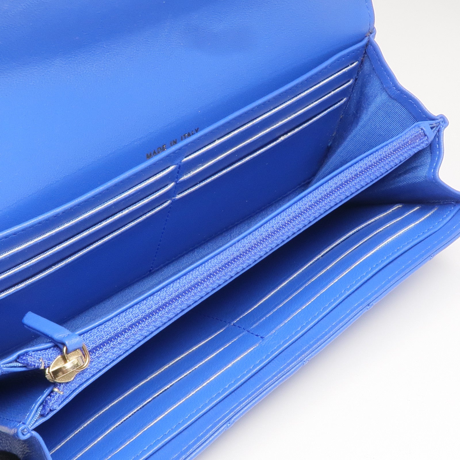 CHANEL 羊皮皮革Boy Long Wallet金扣長錢包