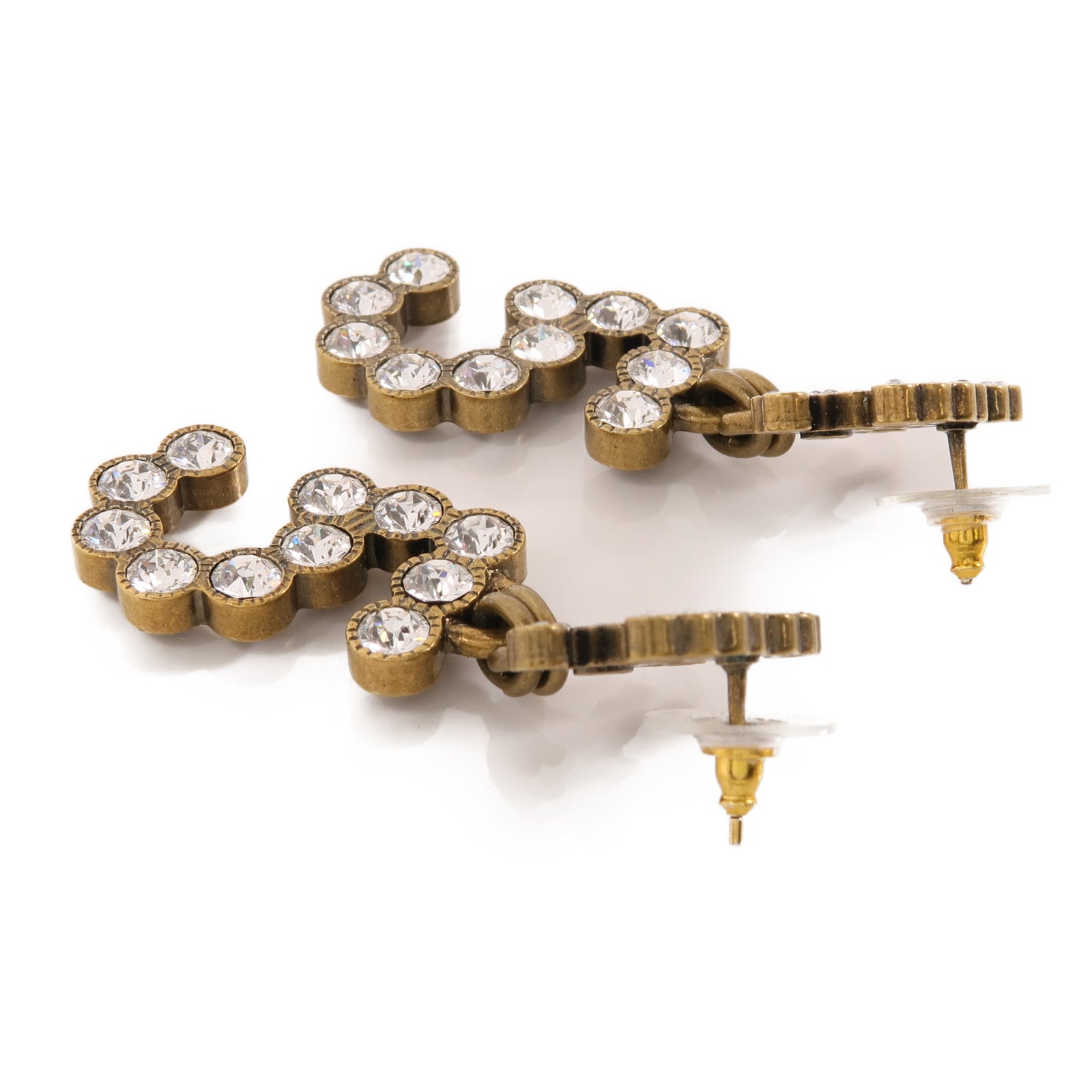 CHANEL PVC/金屬Earrings耳環金色/透明
