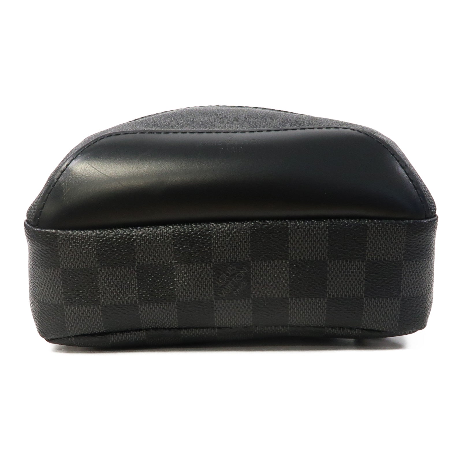 LOUIS VUITTON Damier Graphite Avenue Sling銀扣肩背袋黑色