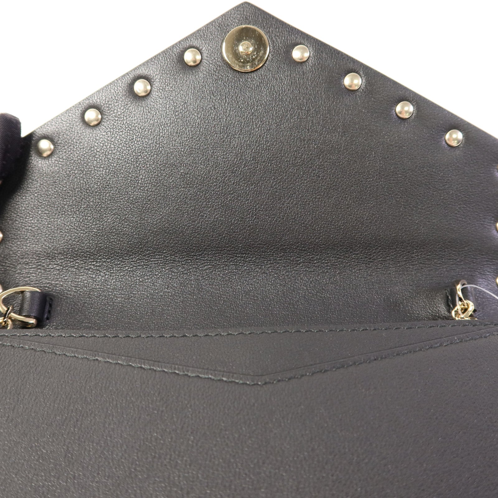 Valentino 【激減優惠】牛皮皮革Chain Shoulder Bag金扣鏈帶肩背袋