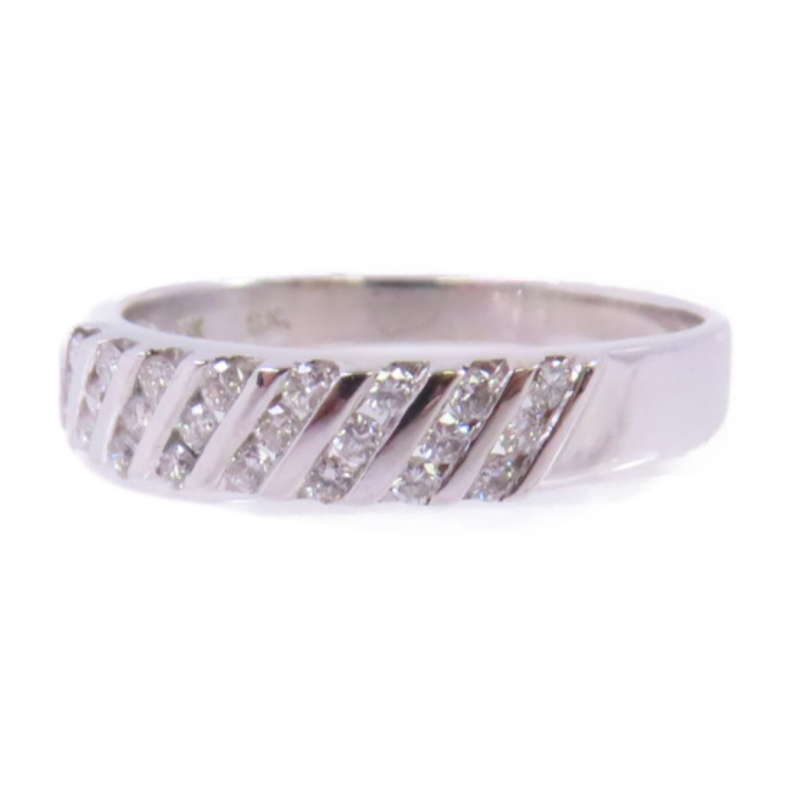 JEWELRY (PRICE DOWN) 0.30ct Diamond Ring US#7.5 18K White Gold
