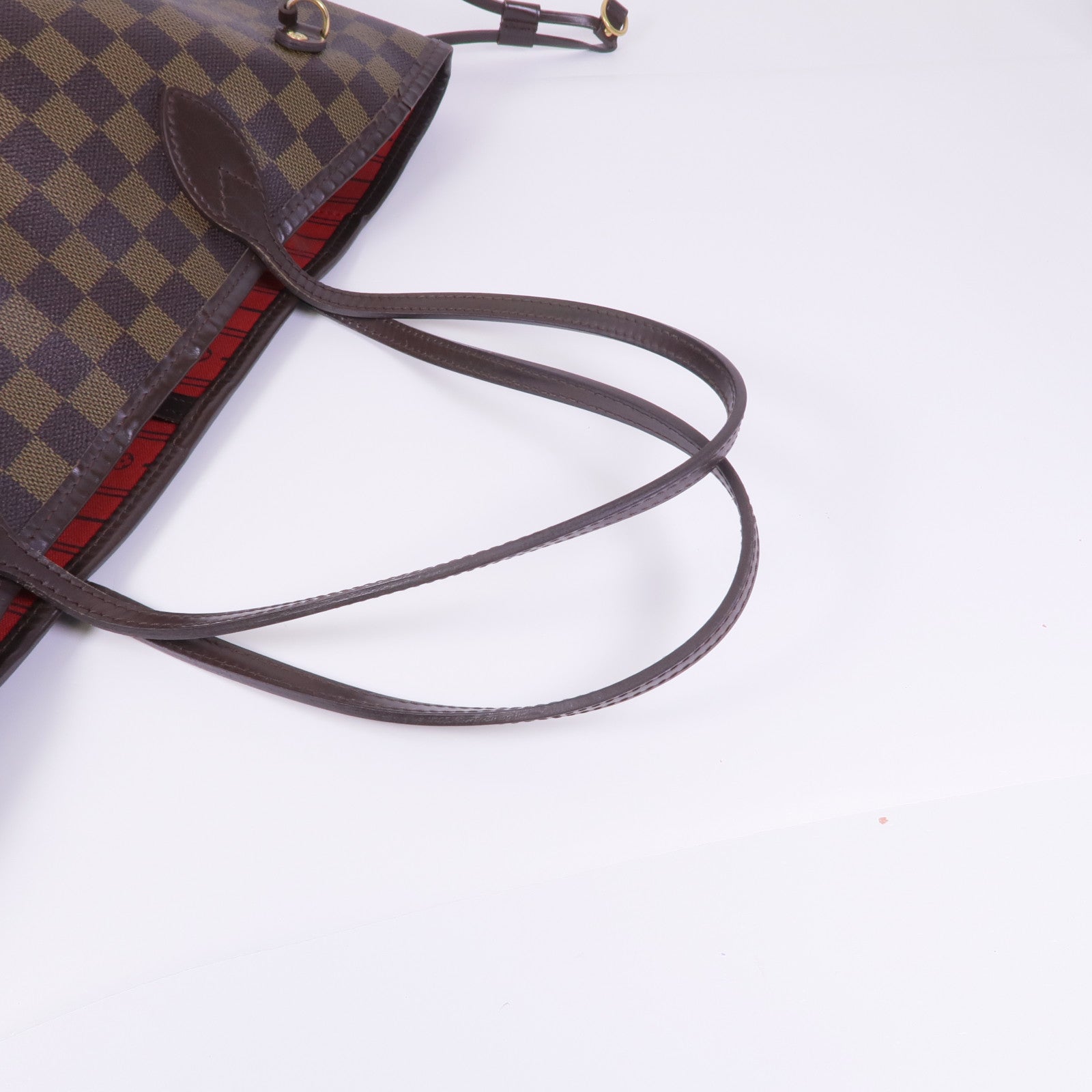 LOUIS VUITTON Damier Neverfull MM金扣肩背袋/手挽袋
