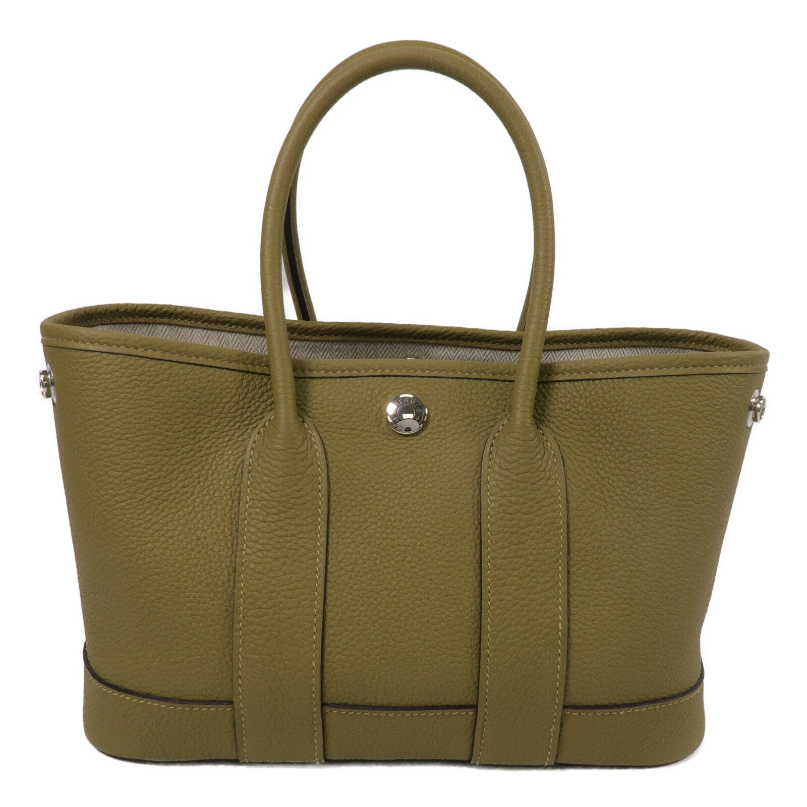 HERMES Negonda皮革Mini Garden Party手挽袋Dune