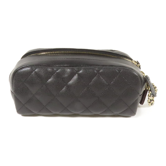 CHANEL 牛皮皮革Cosmetic Pouch金扣手拿包