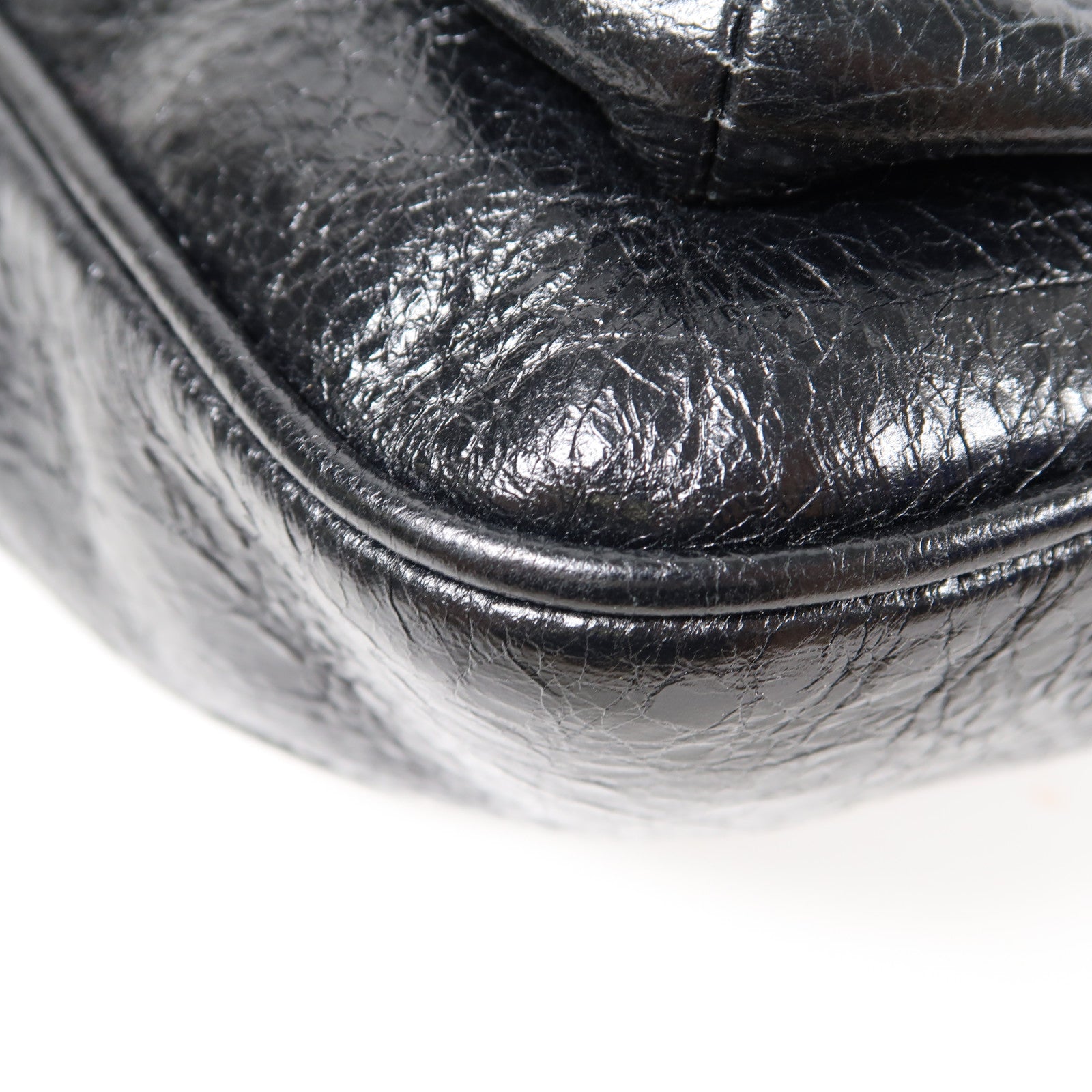 BALENCIAGA 【激減優惠】羊皮皮革Shoulder Bag銀扣肩背袋黑色