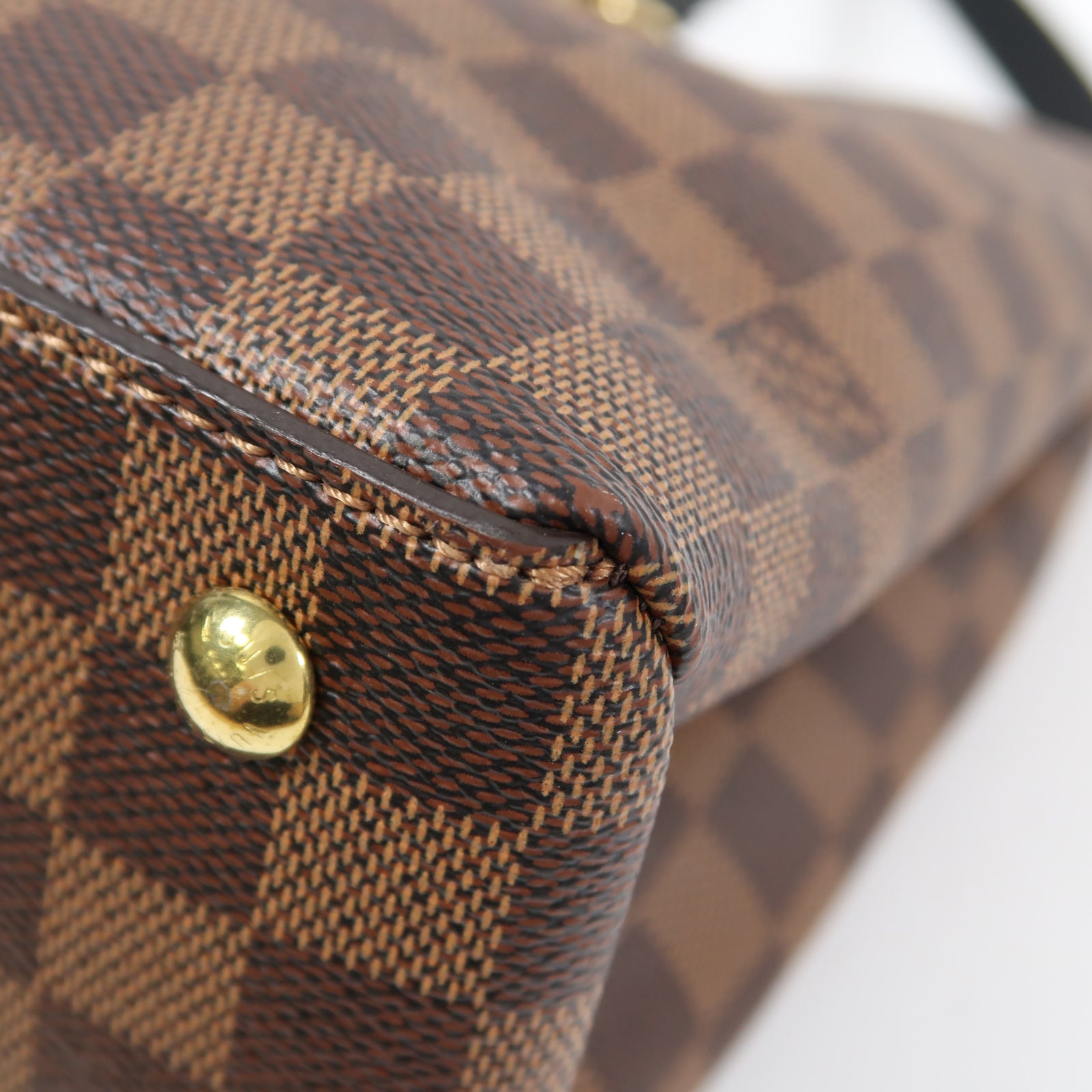 LOUIS VUITTON (PRICE DOWN) LV GHW Riverside 2 Way Bag N40050 Damier Ebene Brown/Black