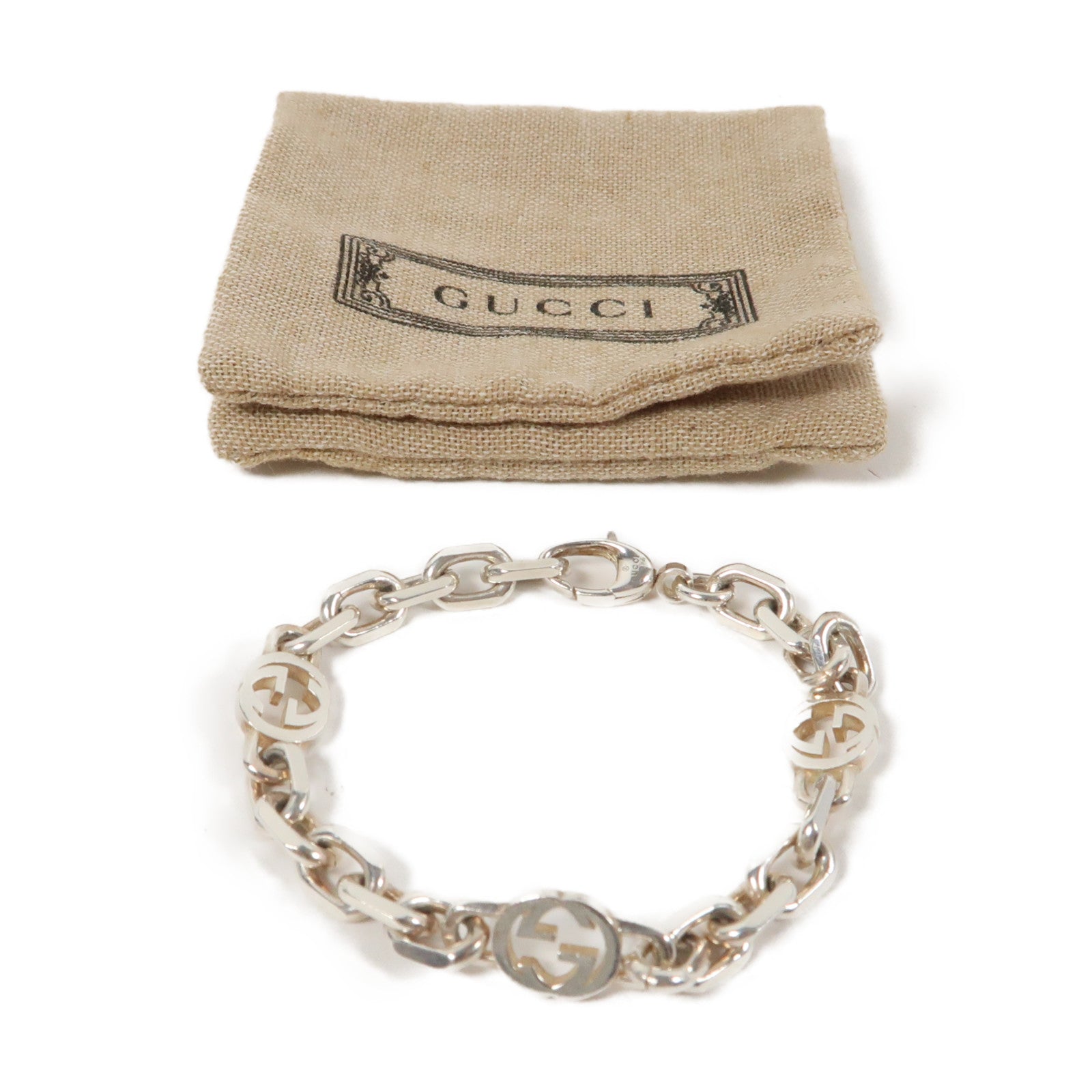 GUCCI 925純銀Bracelet手鏈銀色