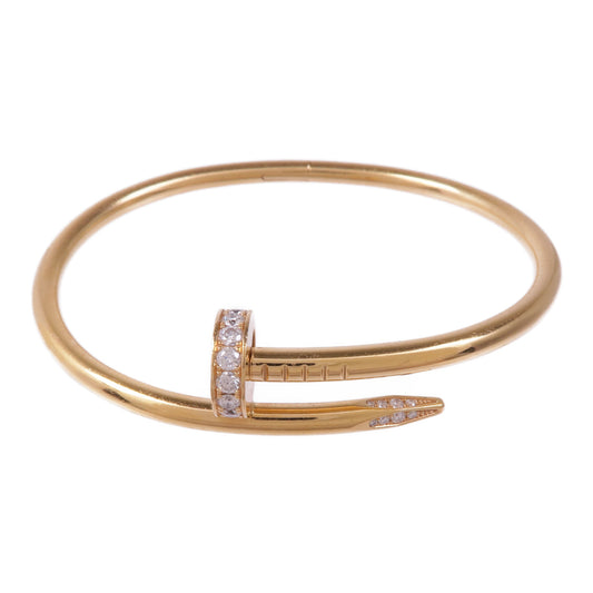 CARTIER 18K玫瑰金Juste Un Clou鑽石手鐲 Cartier#17