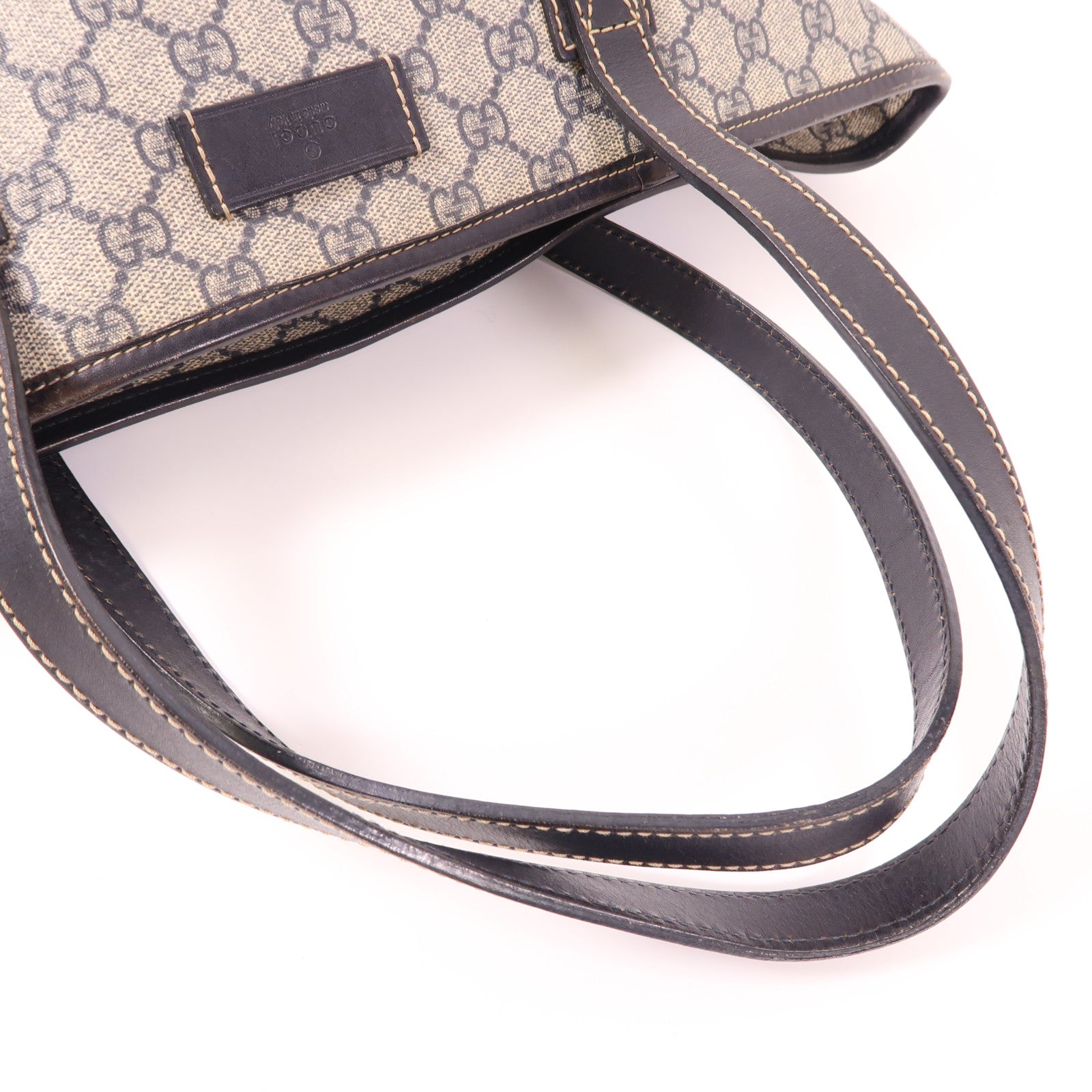 GUCCI 塗層帆布Shoulder Tote銀扣肩背袋/手挽袋