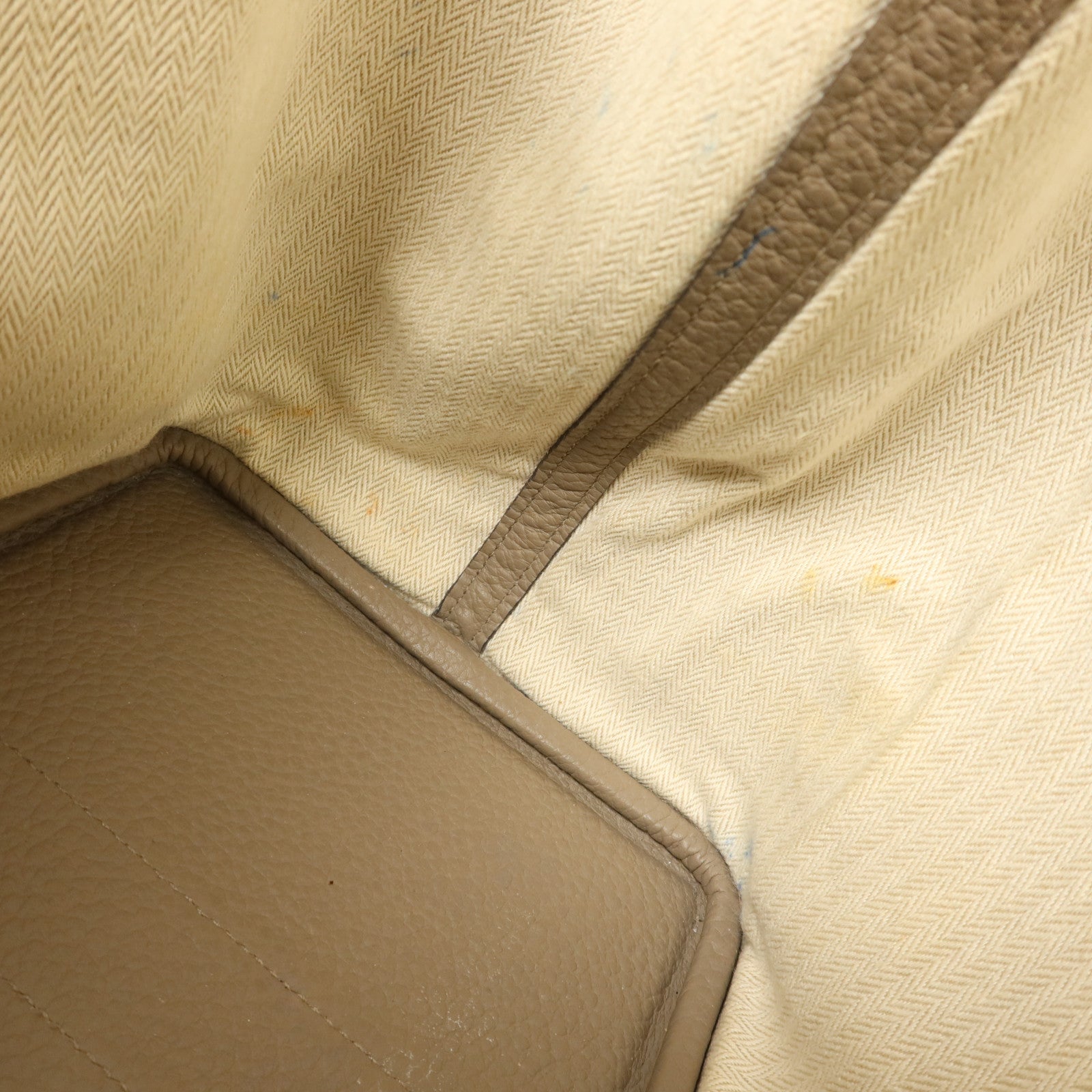 HERMES Country皮革Garden Party PM銀扣手挽袋Gris Asphalt