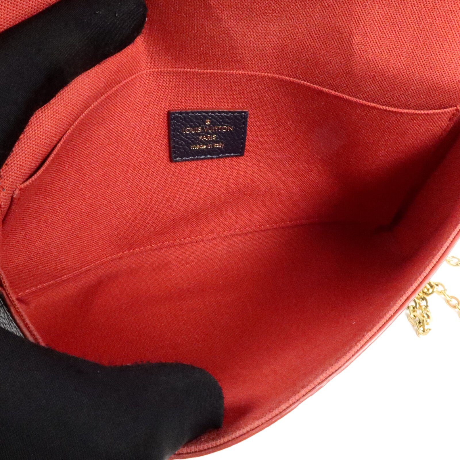 LOUIS VUITTON Monogram Empreinte Pochette Felicie金扣肩背袋