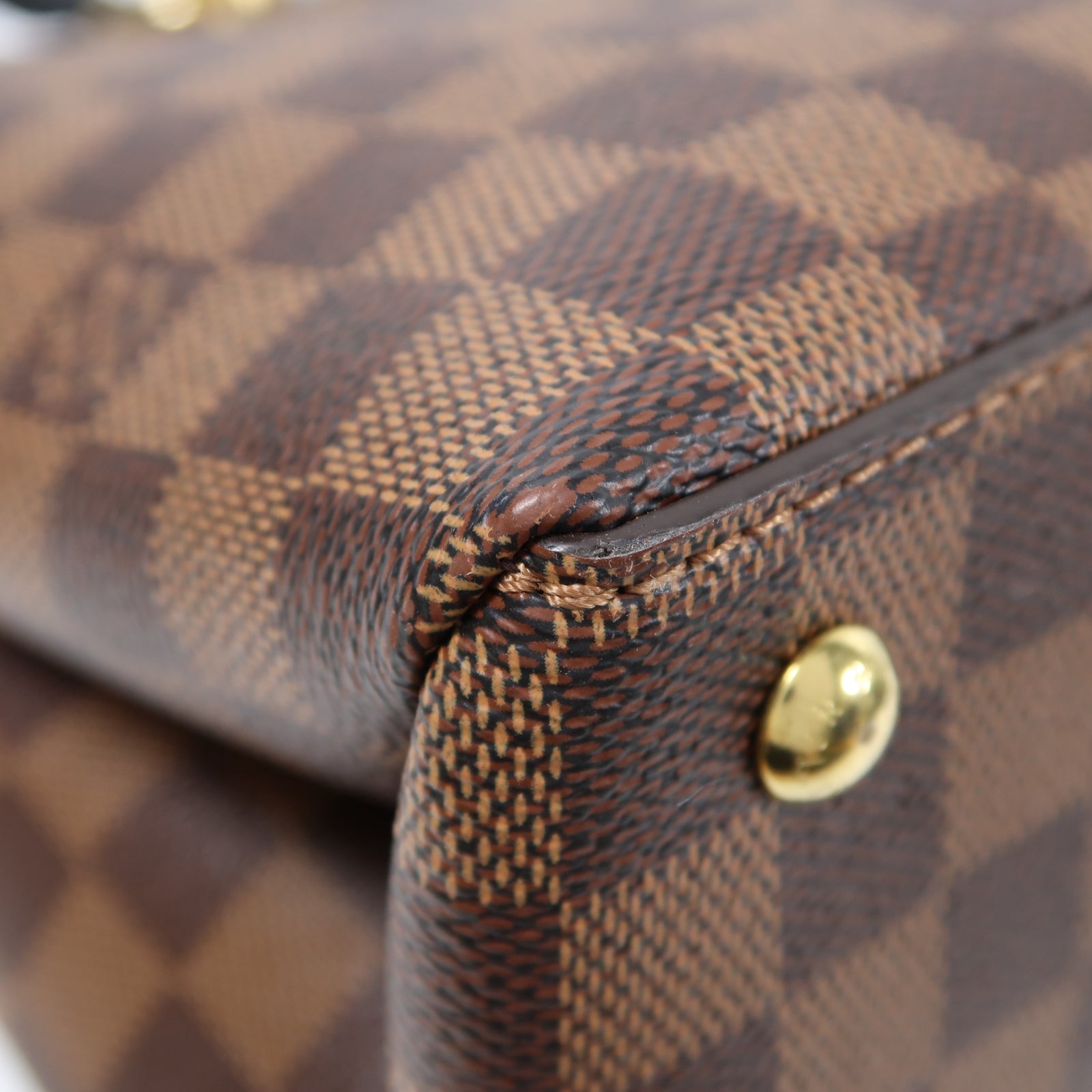 LOUIS VUITTON (PRICE DOWN) LV GHW Riverside 2 Way Bag N40050 Damier Ebene Brown/Black