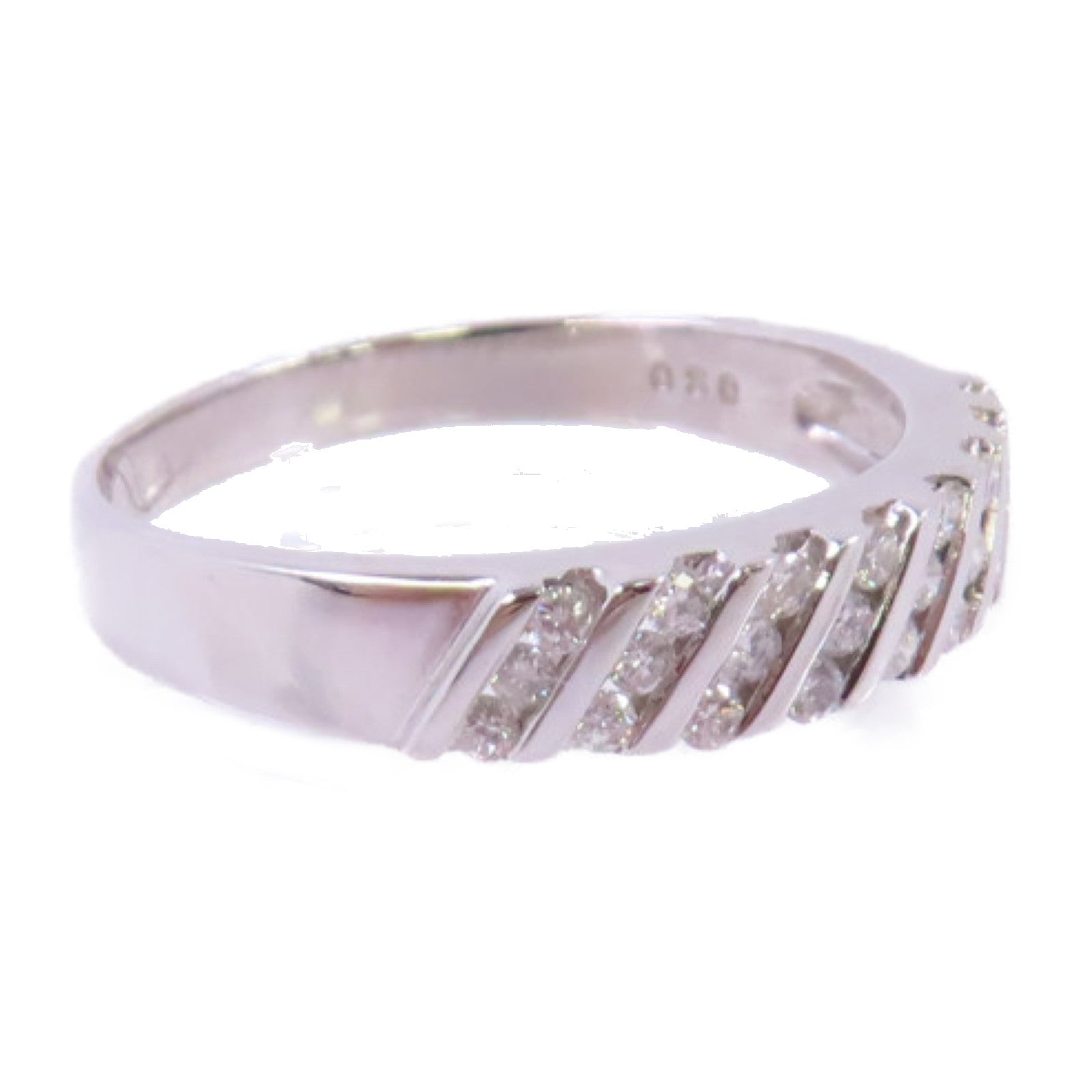 JEWELRY (PRICE DOWN) 0.30ct Diamond Ring US#7.5 18K White Gold