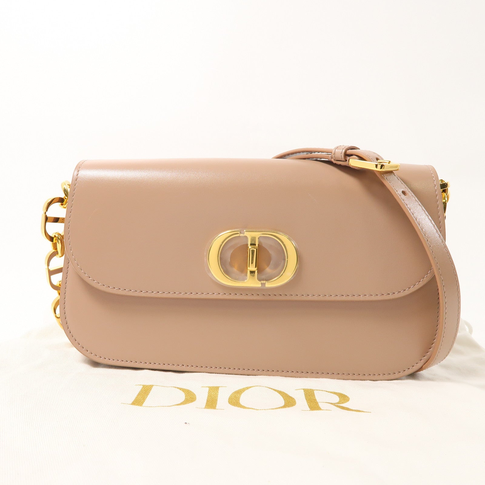 Dior 牛皮皮革Montaigne Avenue金扣肩背袋粉紅色– Brand Off