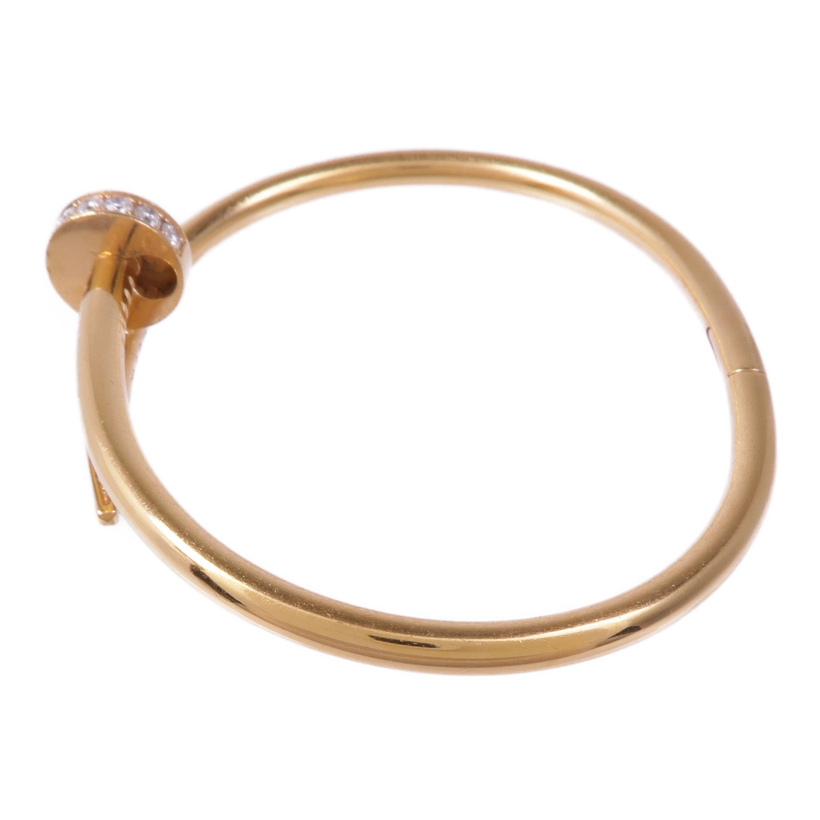 CARTIER 18K玫瑰金Juste Un Clou鑽石手鐲 Cartier#17