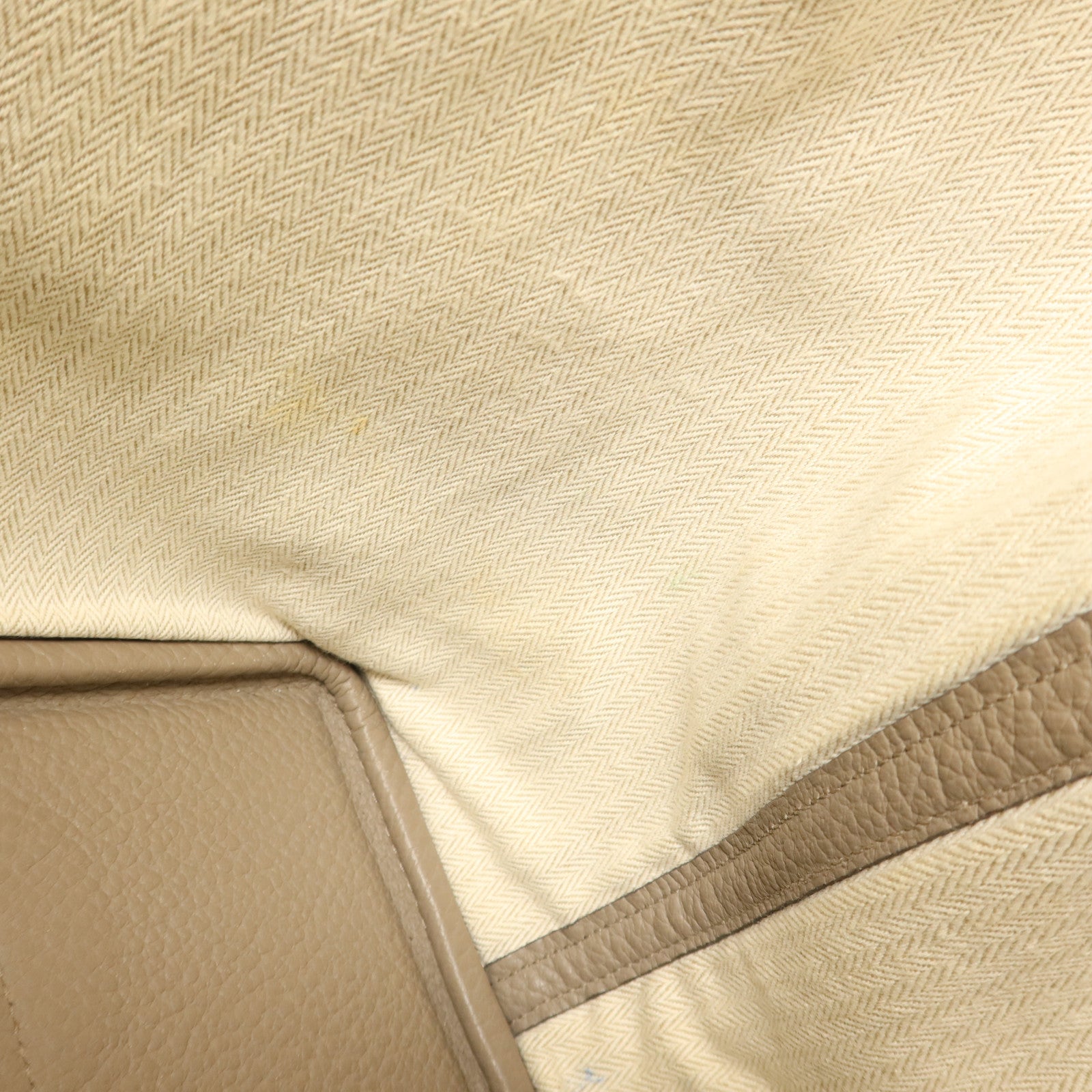 HERMES Country皮革Garden Party PM銀扣手挽袋Gris Asphalt