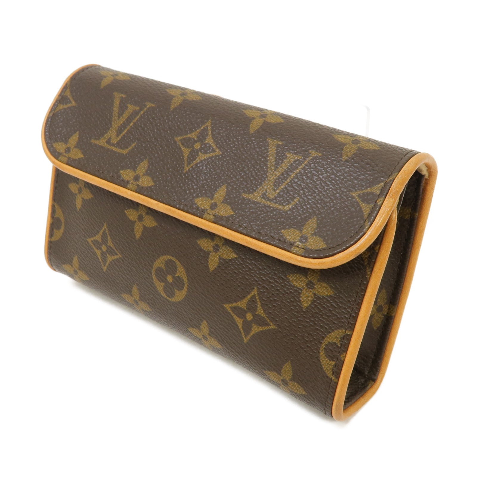 LOUIS VUITTON Monogram Pochette Florentine金扣腰包啡色