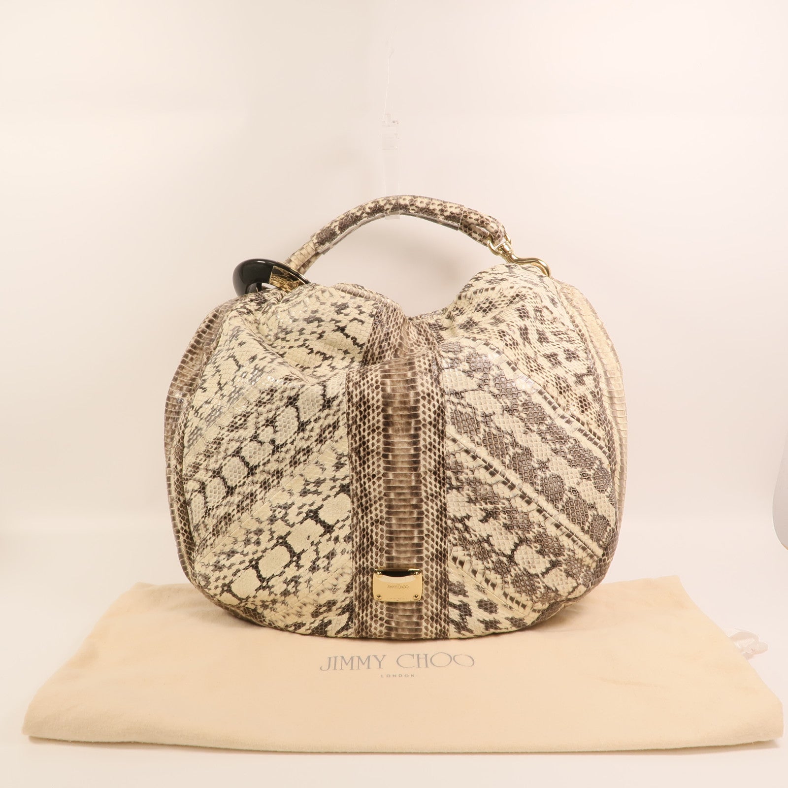 JIMMY CHOO 蛇皮皮革Hand Bag金扣手挽袋