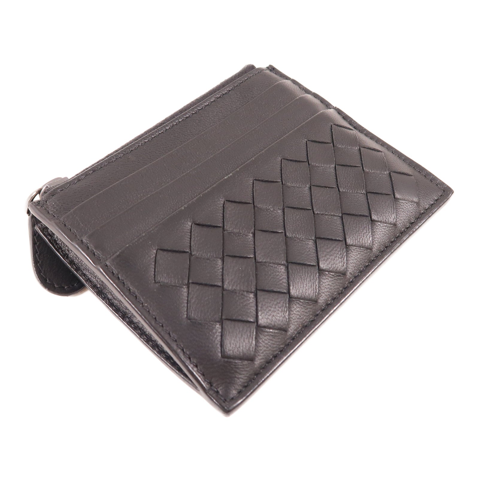 BOTTEGA VENETA 織紋皮革Coin/Card Case卡片套/零錢包黑色