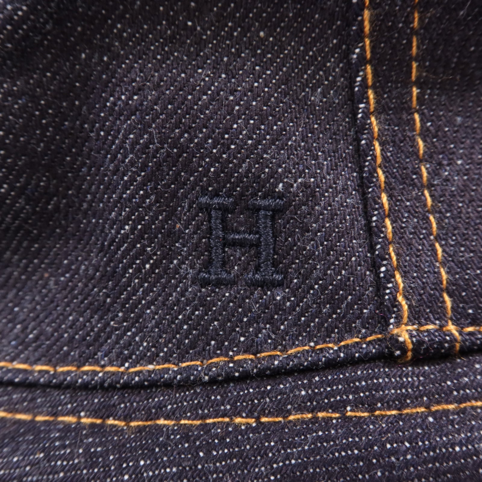 HERMES 【激減優惠】牛仔布Homme Fred Hat帽子