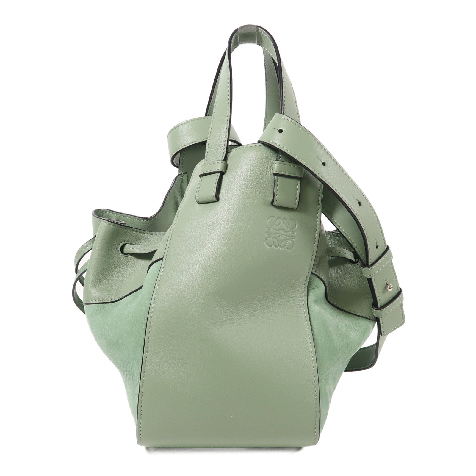 LOEWE 【激減優惠】牛皮皮革Hammock銀扣手挽肩背兩用袋