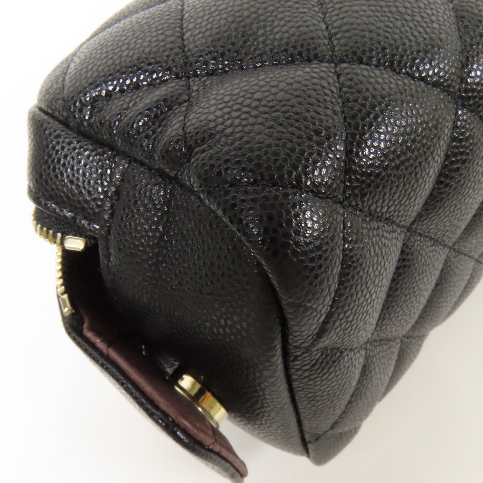 CHANEL 牛皮皮革Cosmetic Pouch金扣手拿包