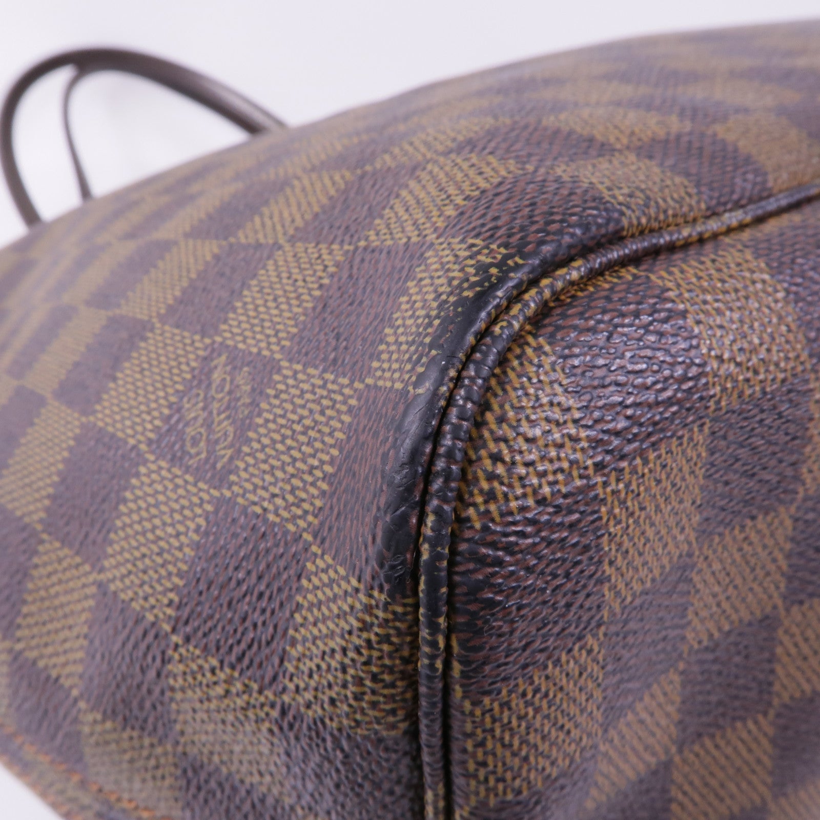 LOUIS VUITTON Damier Neverfull MM金扣肩背袋/手挽袋