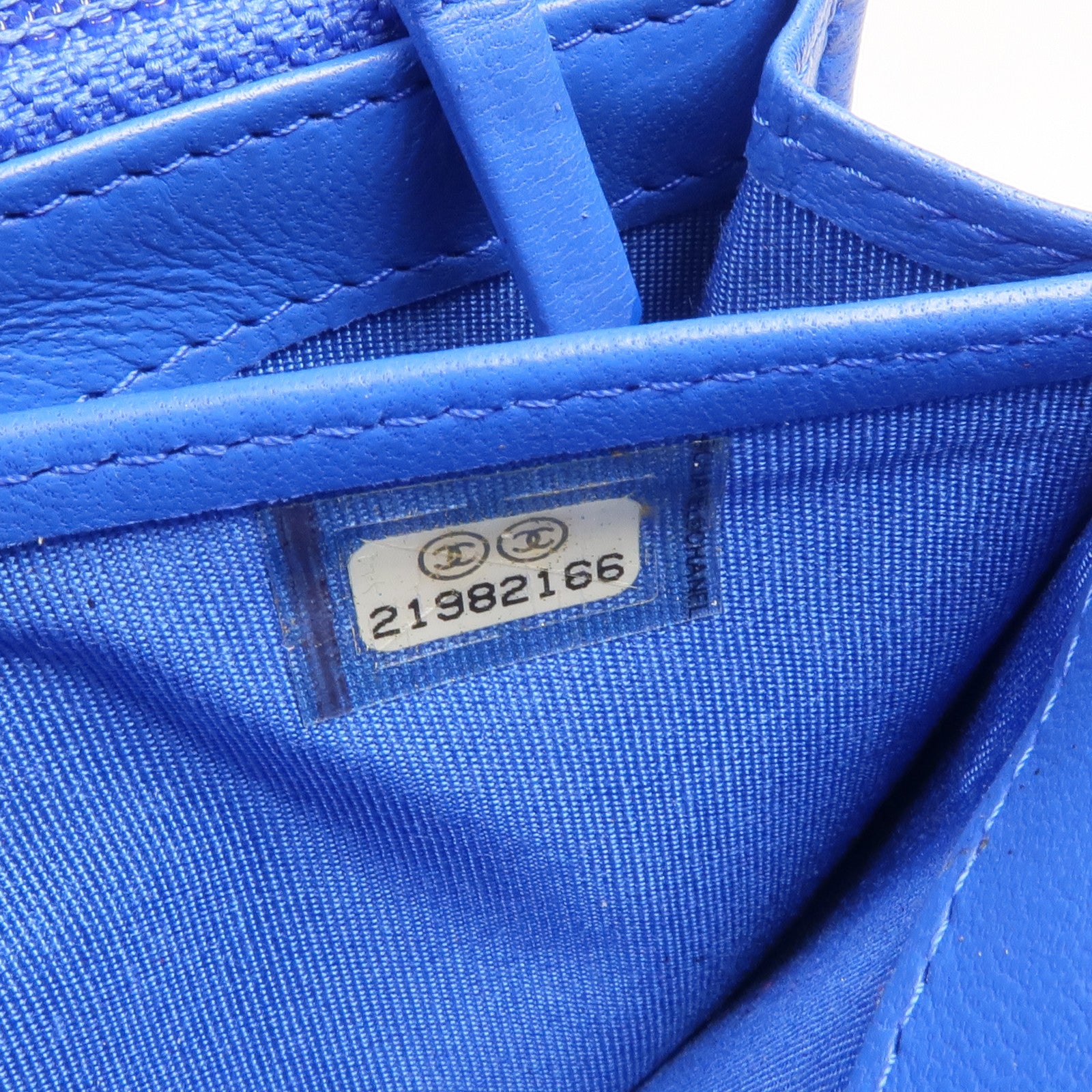 CHANEL 羊皮皮革Boy Long Wallet金扣長錢包