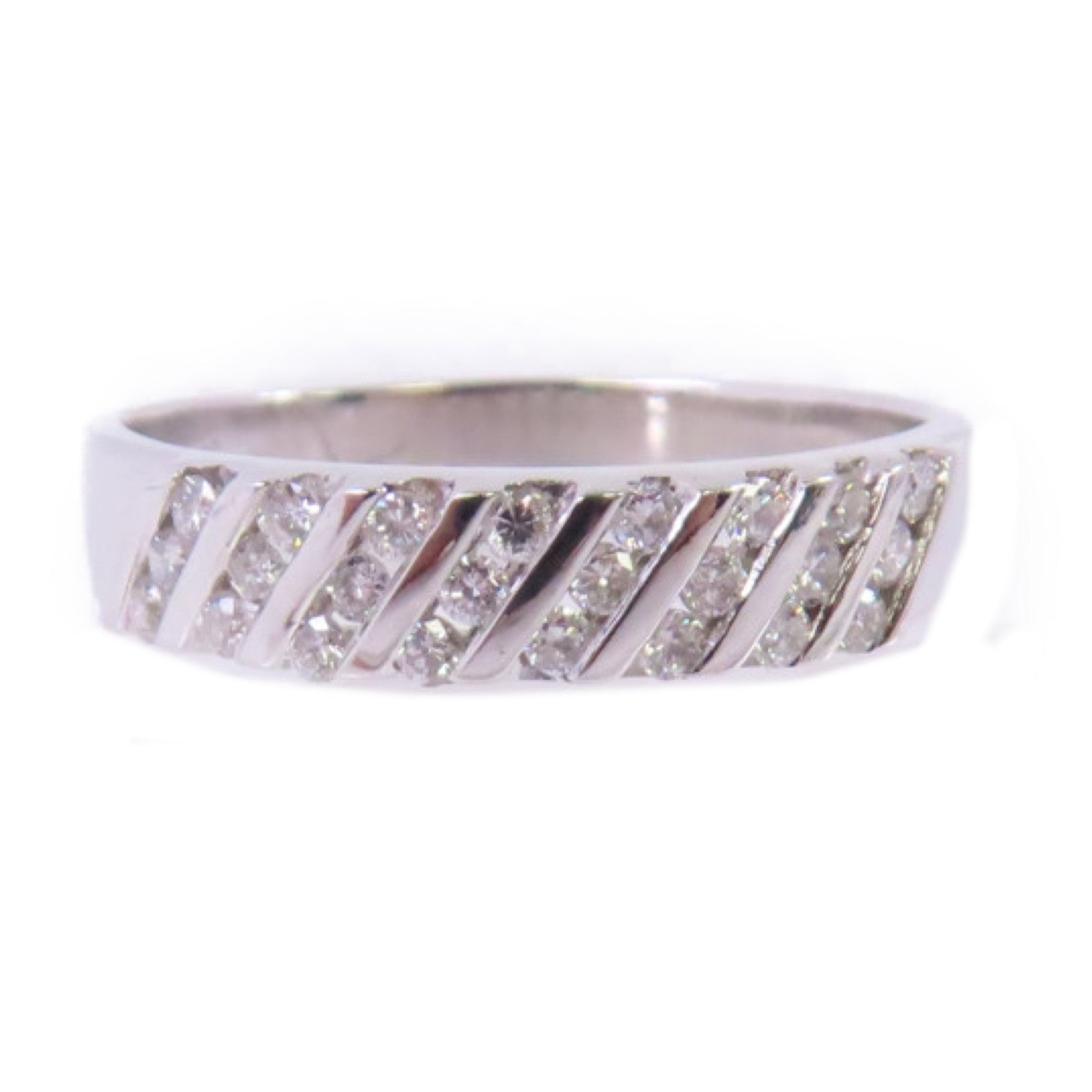 JEWELRY (PRICE DOWN) 0.30ct Diamond Ring US#7.5 18K White Gold