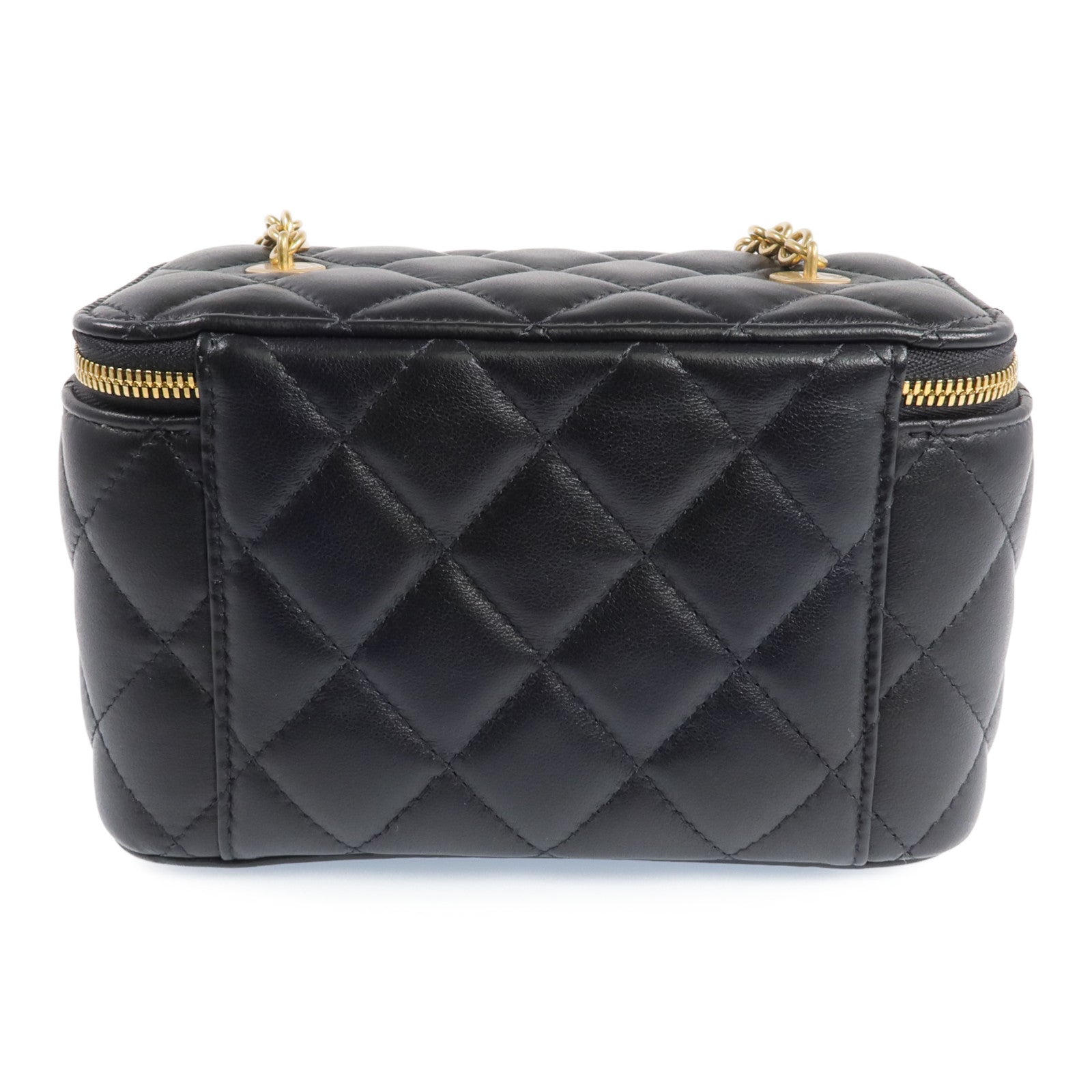 CHANEL 【激減優惠】羊皮皮革Vanity Case金扣鏈帶肩背袋