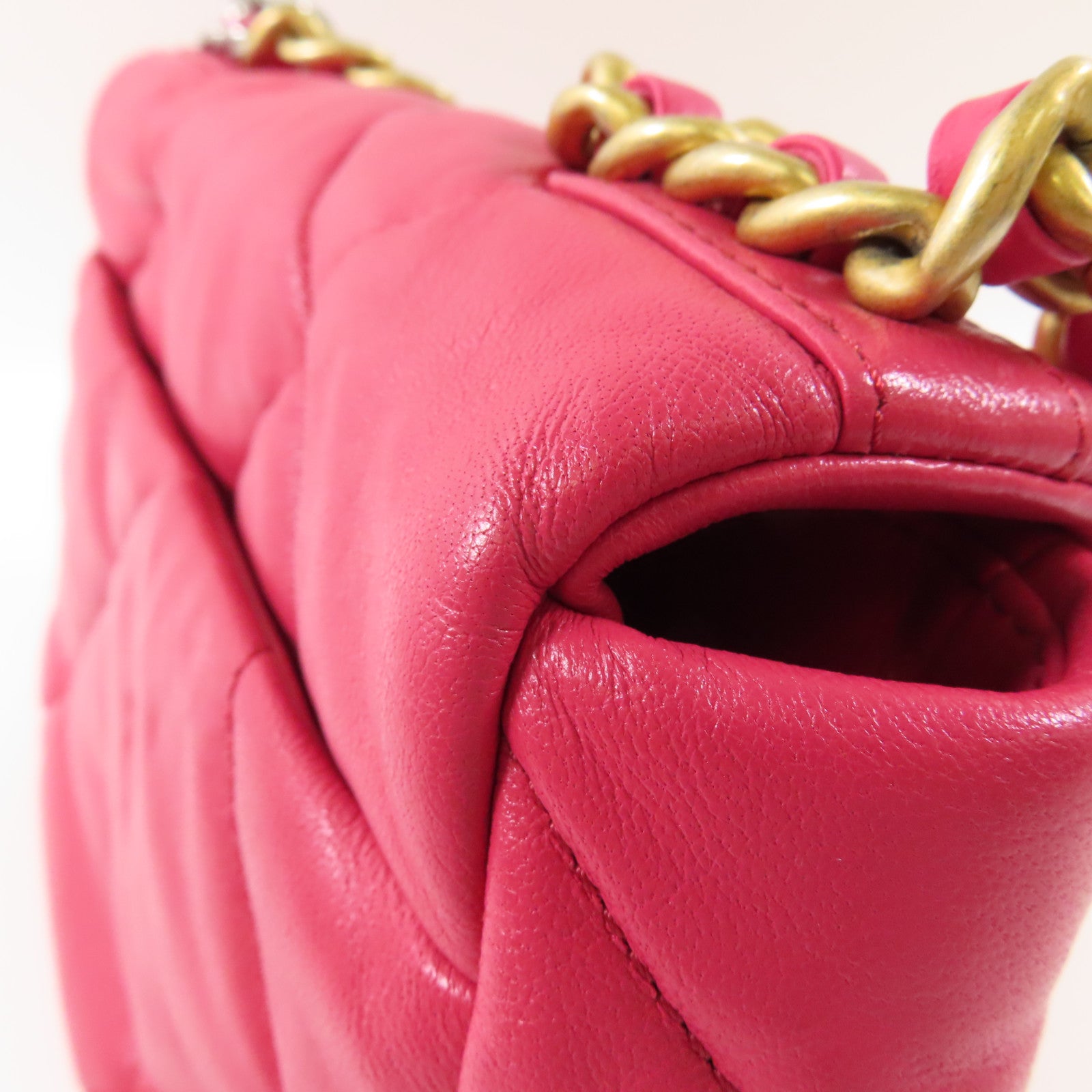 CHANEL 【激減優惠】羊皮皮革Chanel 19 Flap Bag金扣手挽肩背兩用袋
