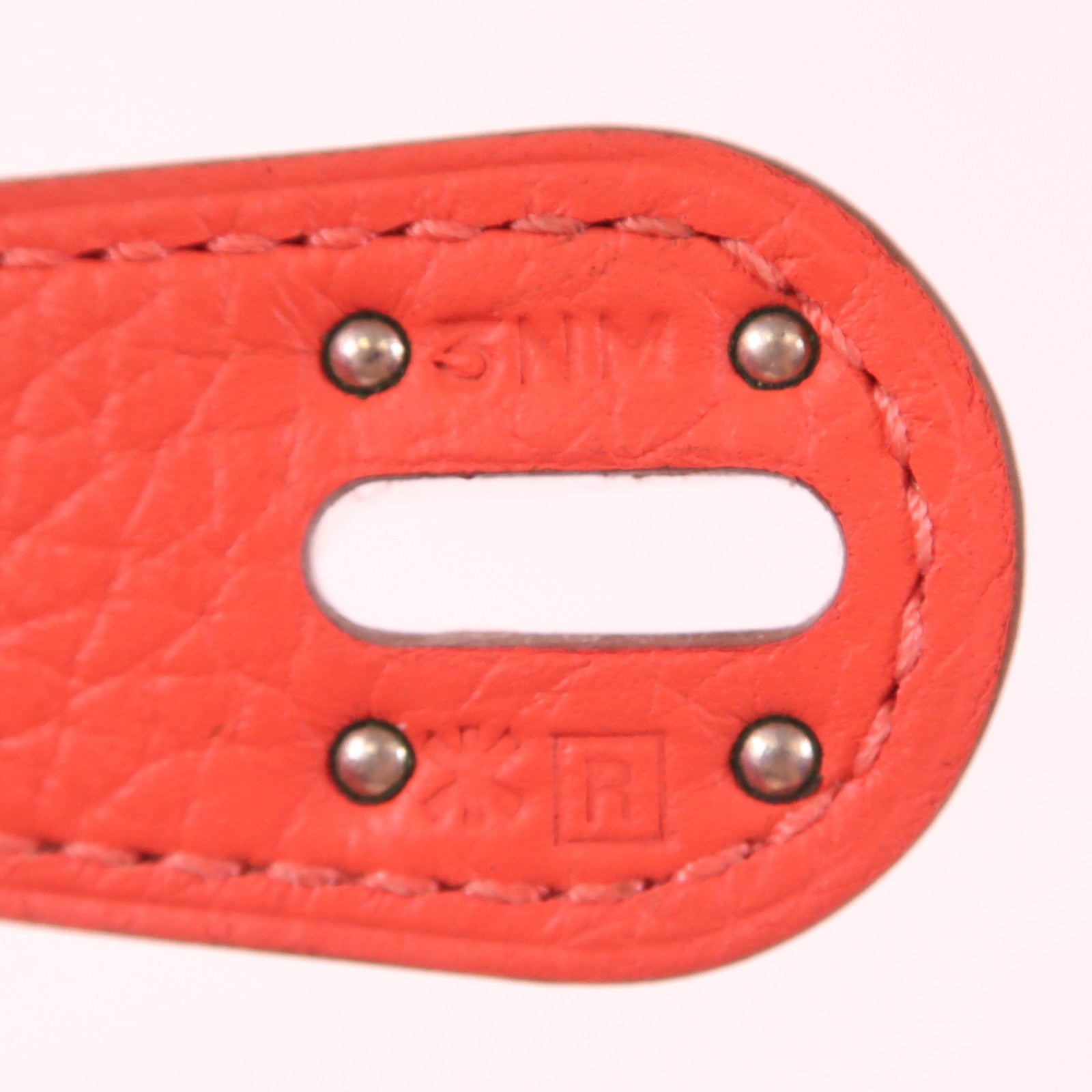 HERMES Clemence皮革Lindy 30銀扣手挽肩背兩用袋Capucine