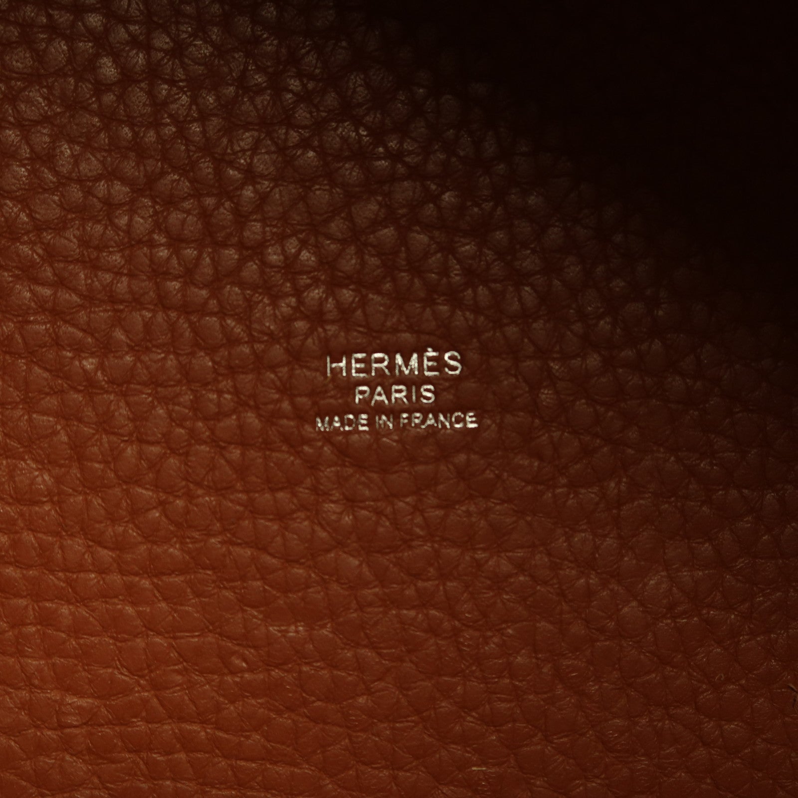 HERMES PHW Picotin MM Handbag Clemence Leather Cuivre/Jaune D'or