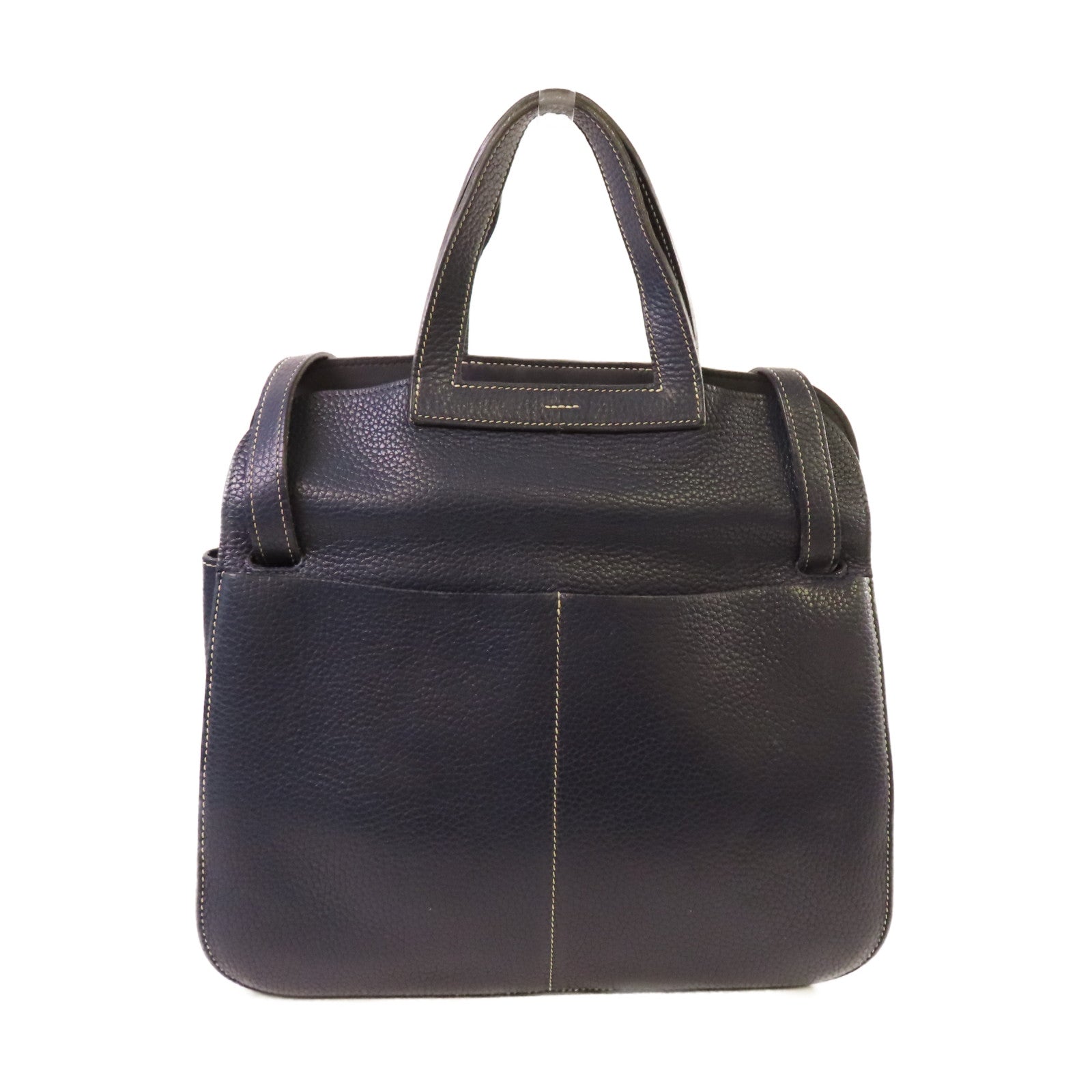 HERMES 【激減優惠】Clemence皮革Halzan 31 2Way Shoulder Bag銀扣手挽肩背兩用袋Bleu Saphir寶石藍色